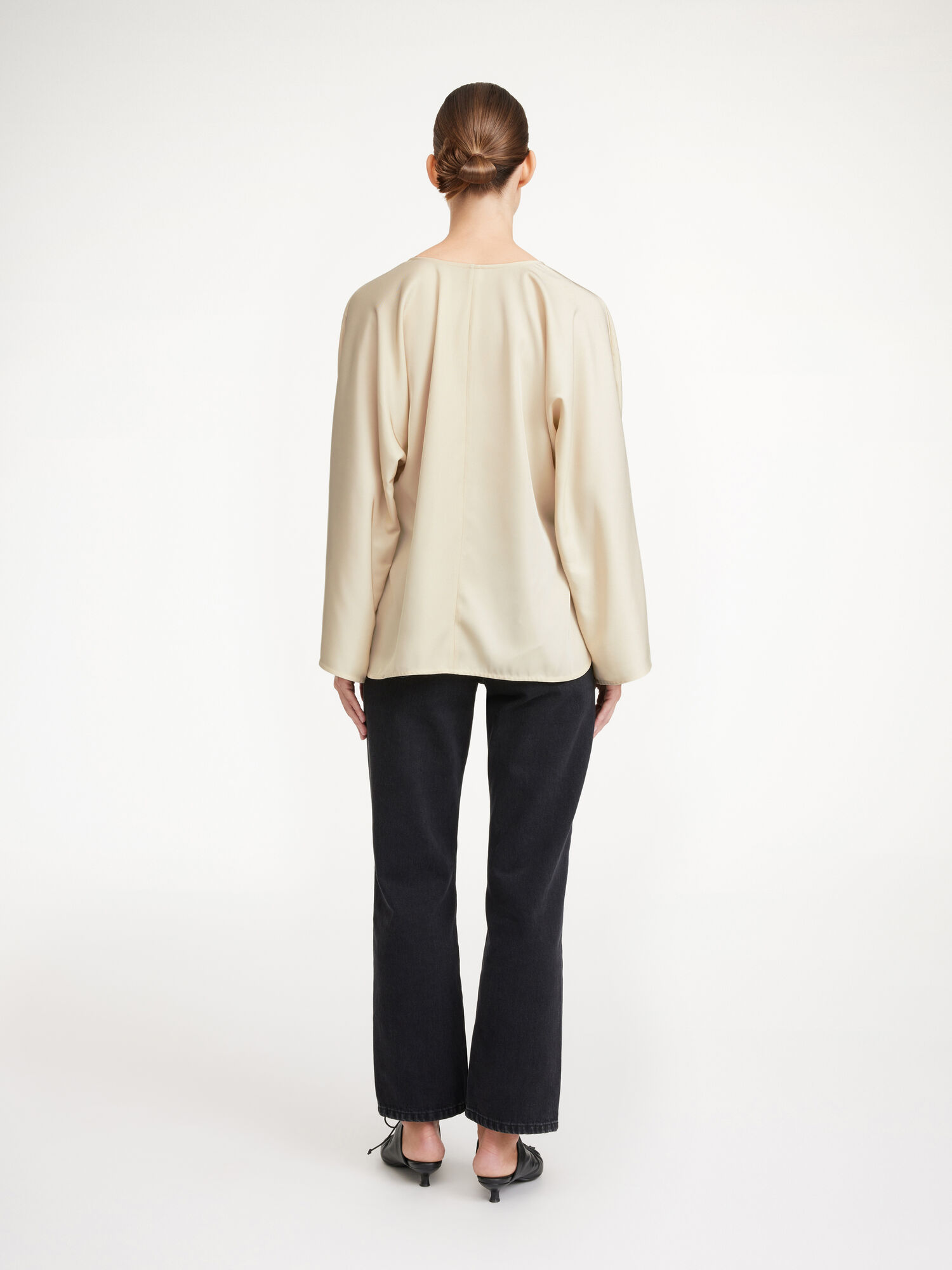 By Malene Birger Calias Tunic-style Blouse Shirts Vanilla Cream | UK_BB58194