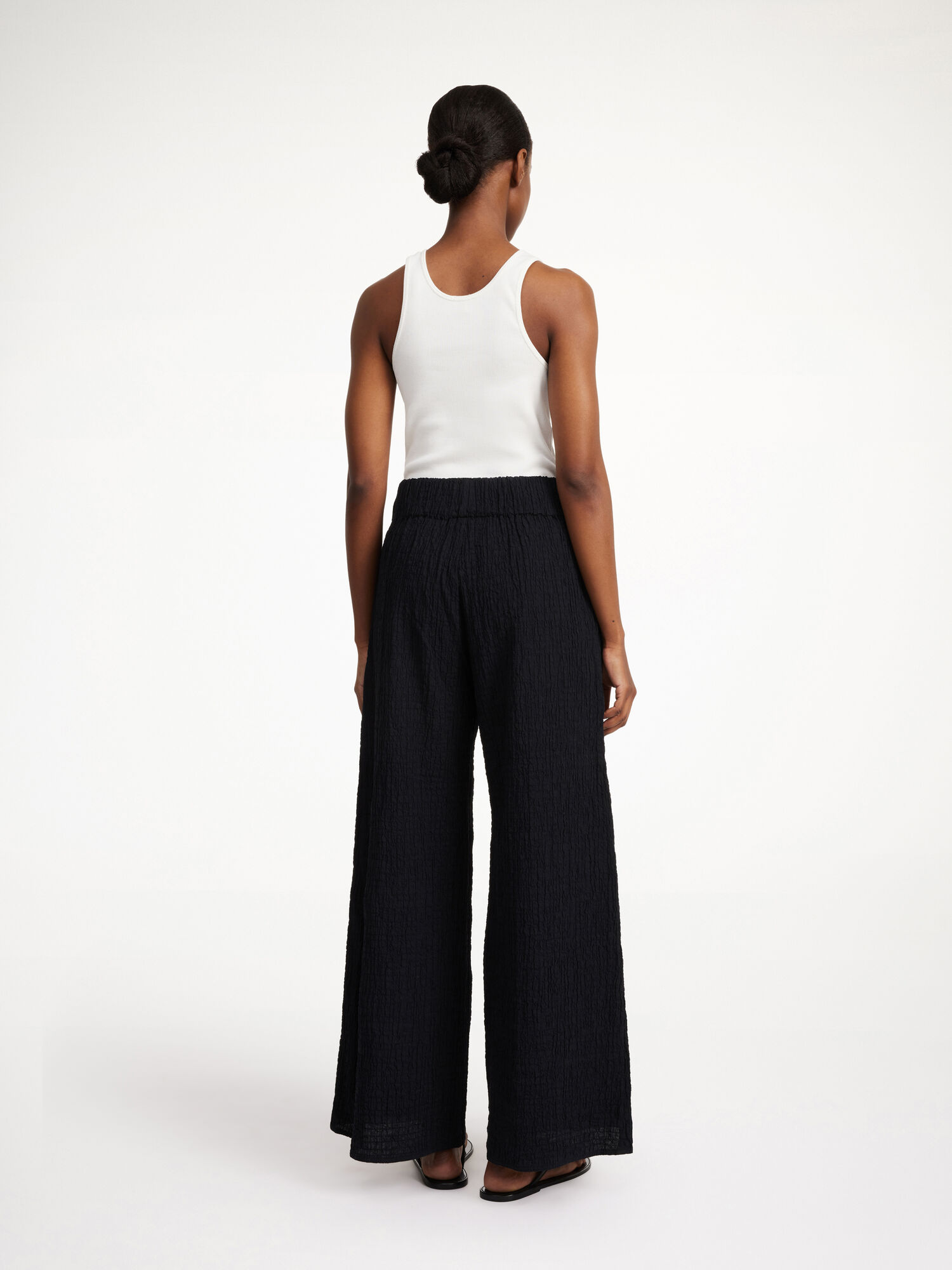 By Malene Birger Campine Wide-leg Trousers Black | UK_BB65132