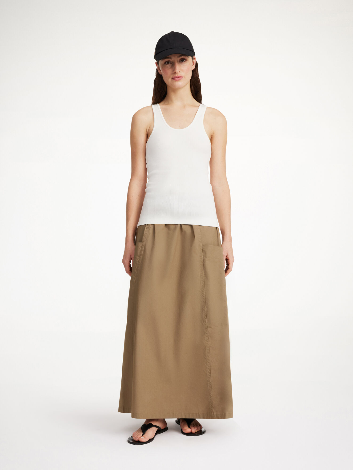 By Malene Birger Catterine Organic Cotton Maxi Skirts Shitake | UK_BB27221