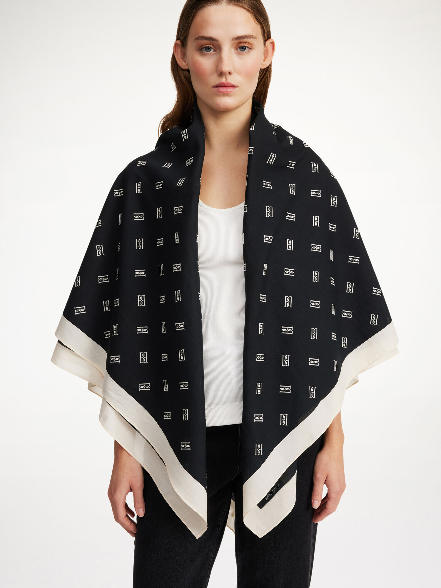 By Malene Birger Cialos Organic Cotton Scarves Black | UK_BB40330