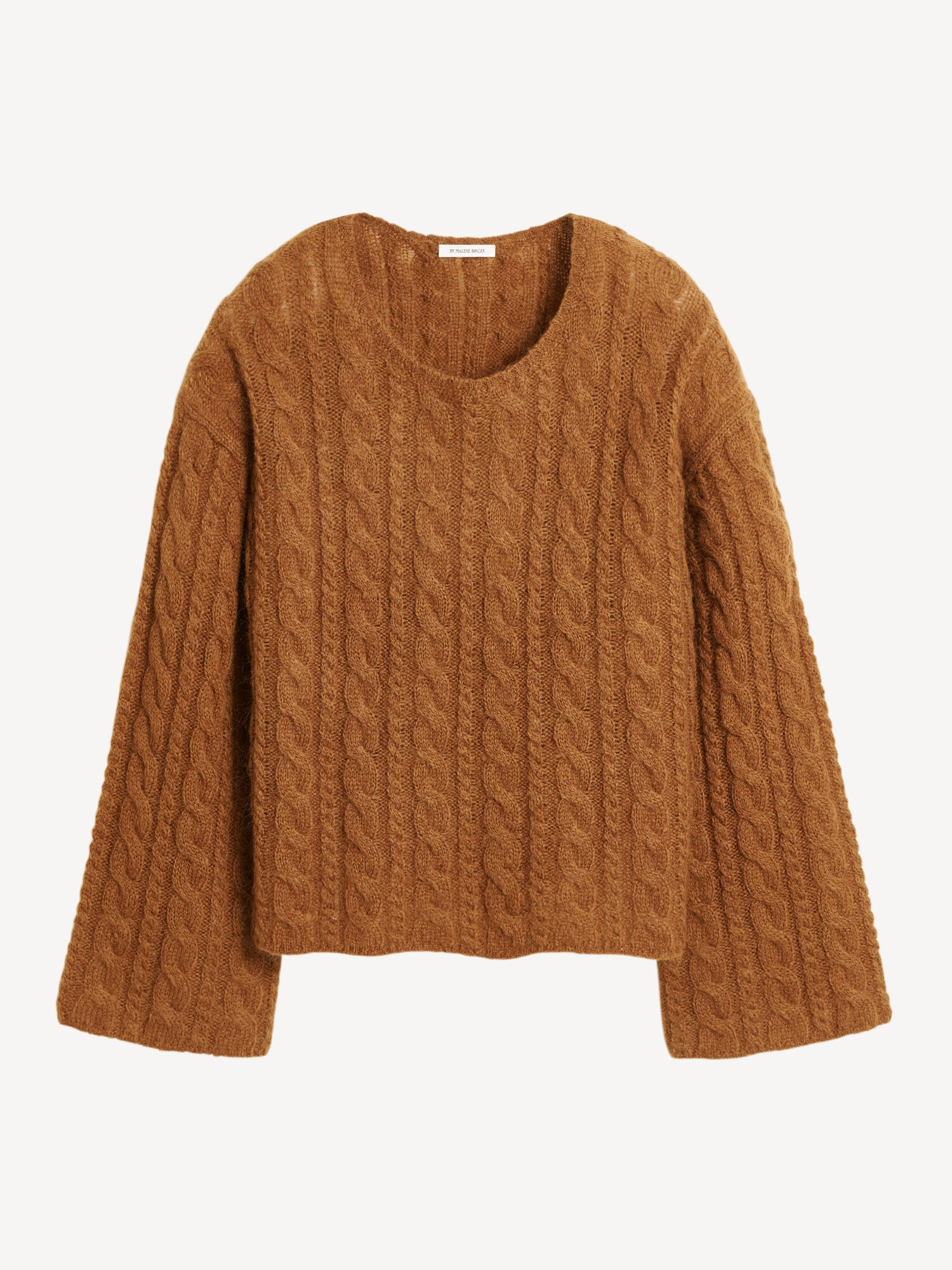 By Malene Birger Cierra Cable-knit Sweater Knitwear Bison | UK_BB56366