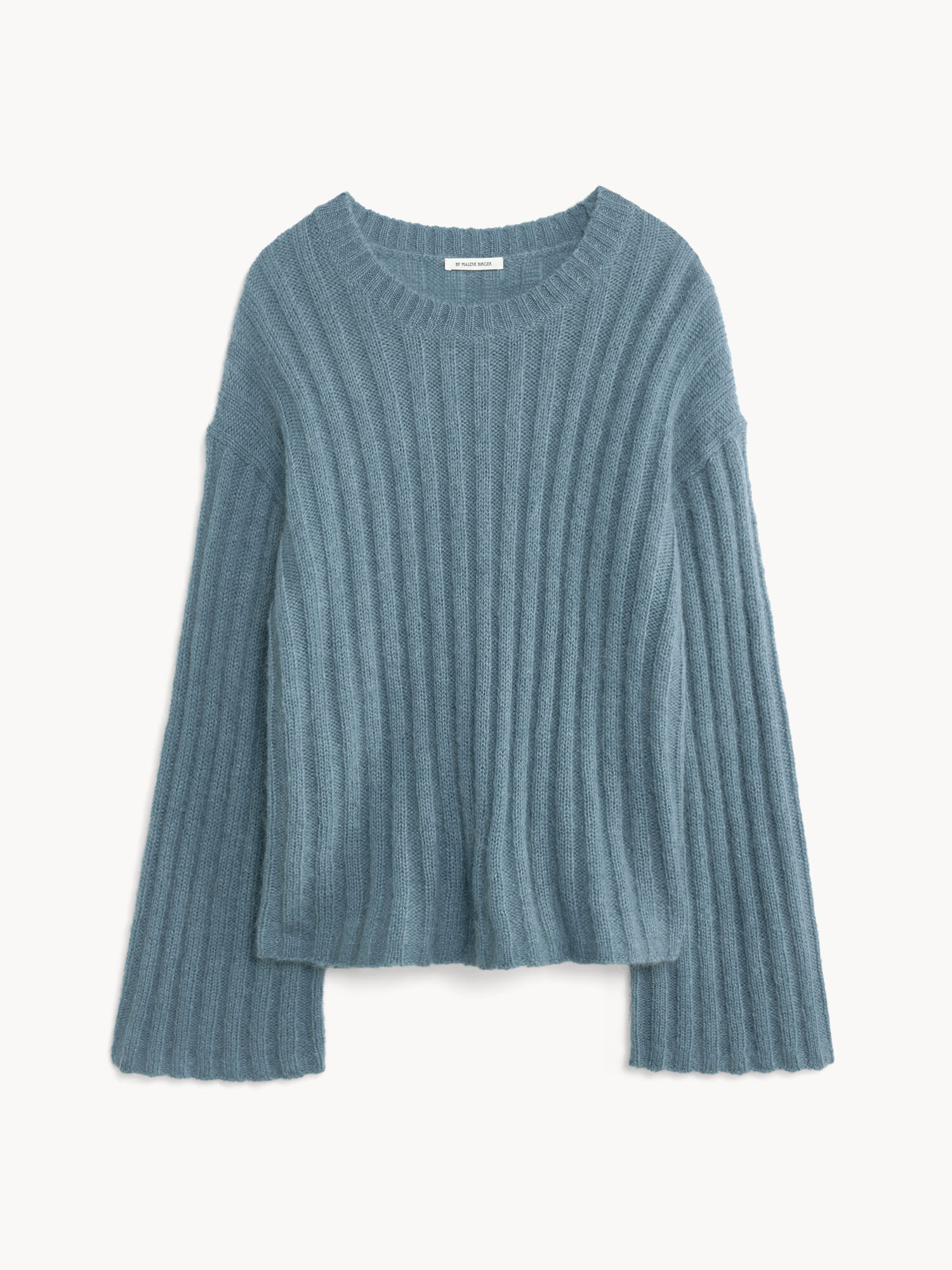 By Malene Birger Cierra Ribbed Sweater Knitwear Cool Water | UK_BB56579