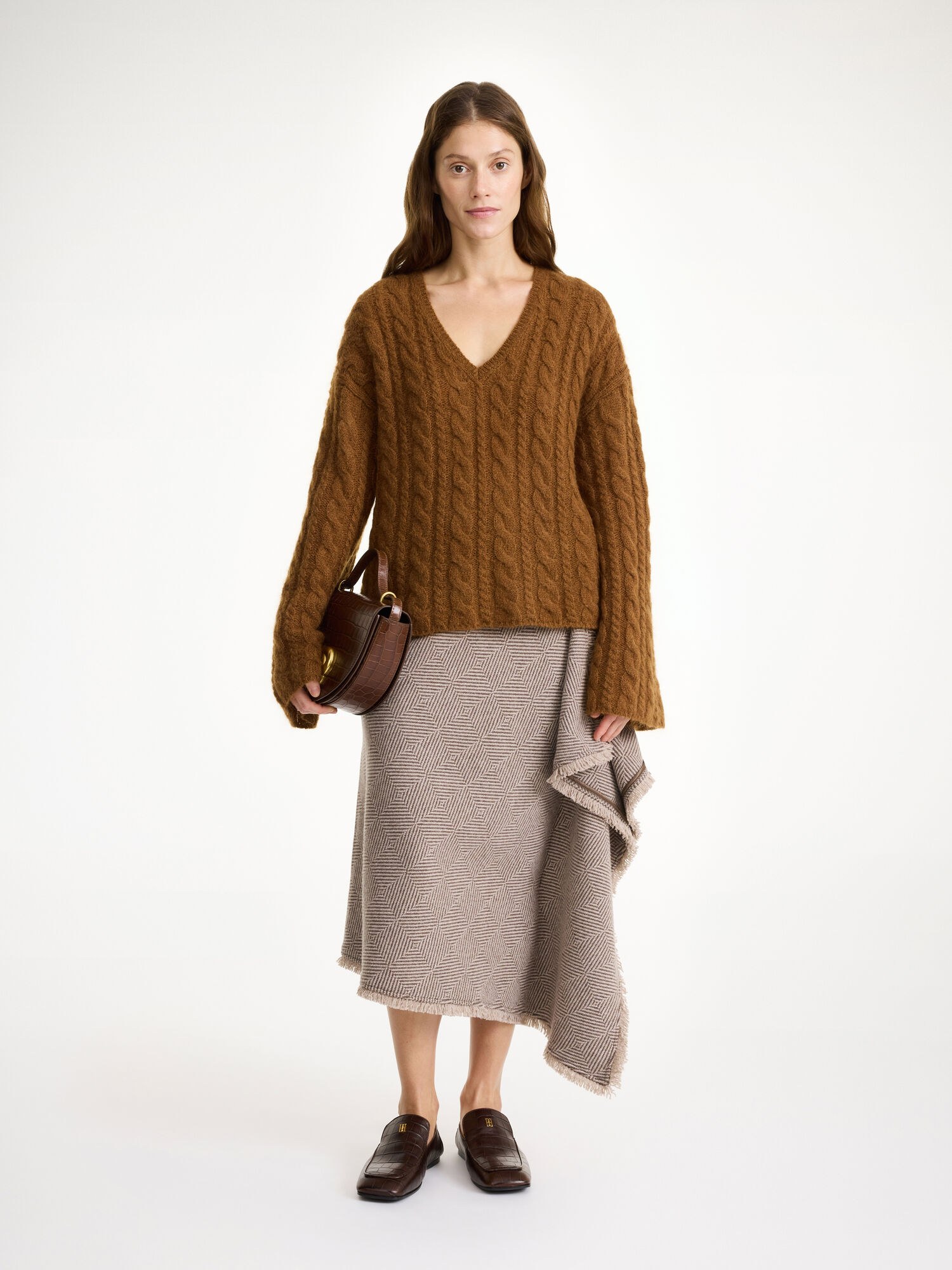 By Malene Birger Cimone Cable-knit Sweater Knitwear Bison | UK_BB91904