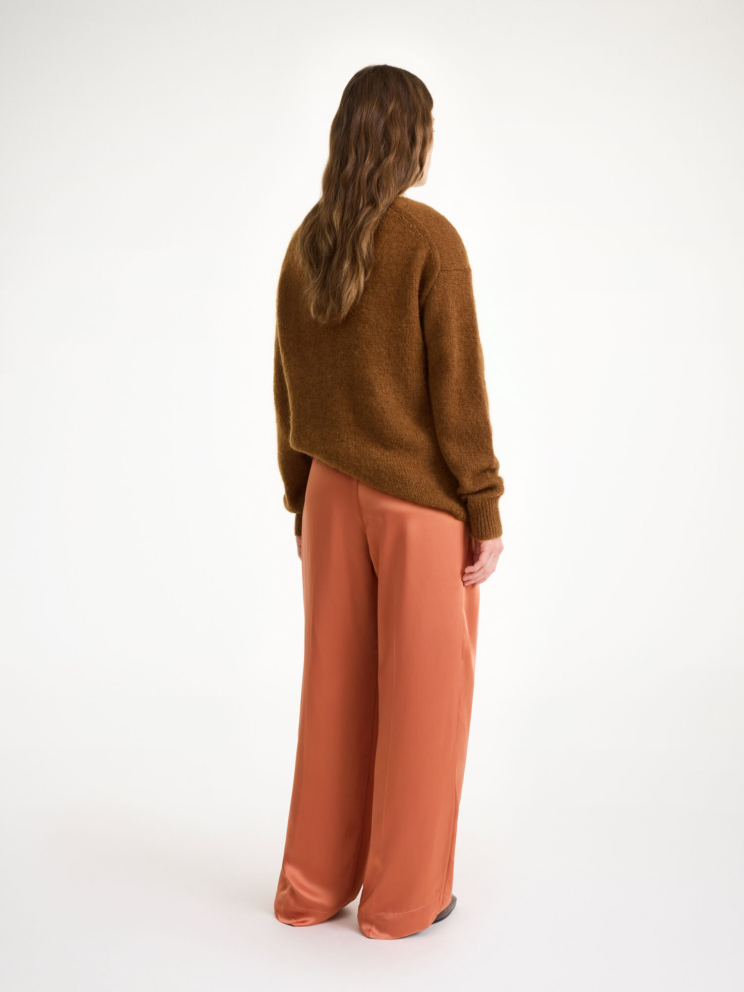 By Malene Birger Cymbaria High-waisted Trousers Dark Cherry Plum | UK_BB45384