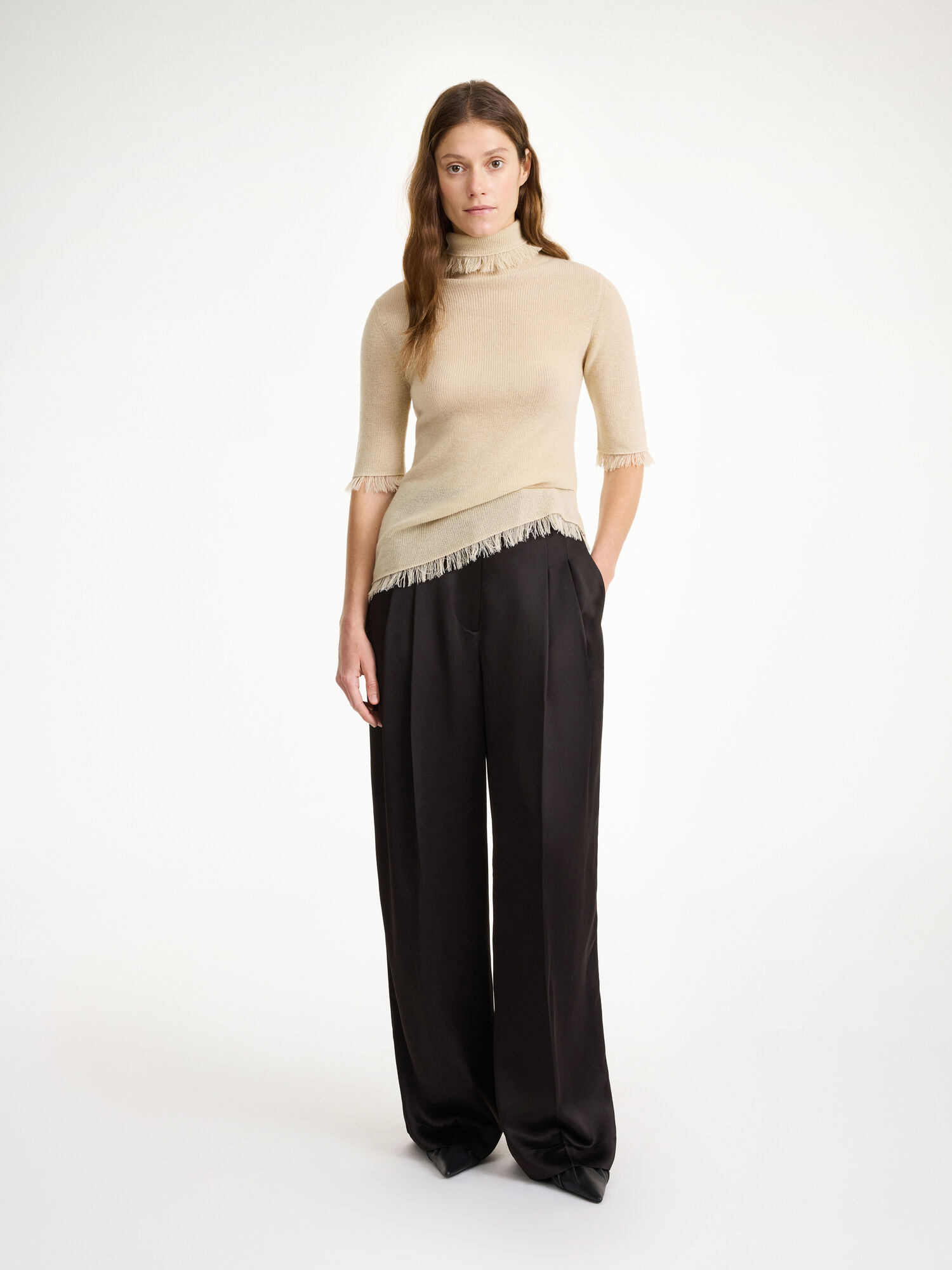 By Malene Birger Cymbaria High-waisted Trousers Black | UK_BB64965