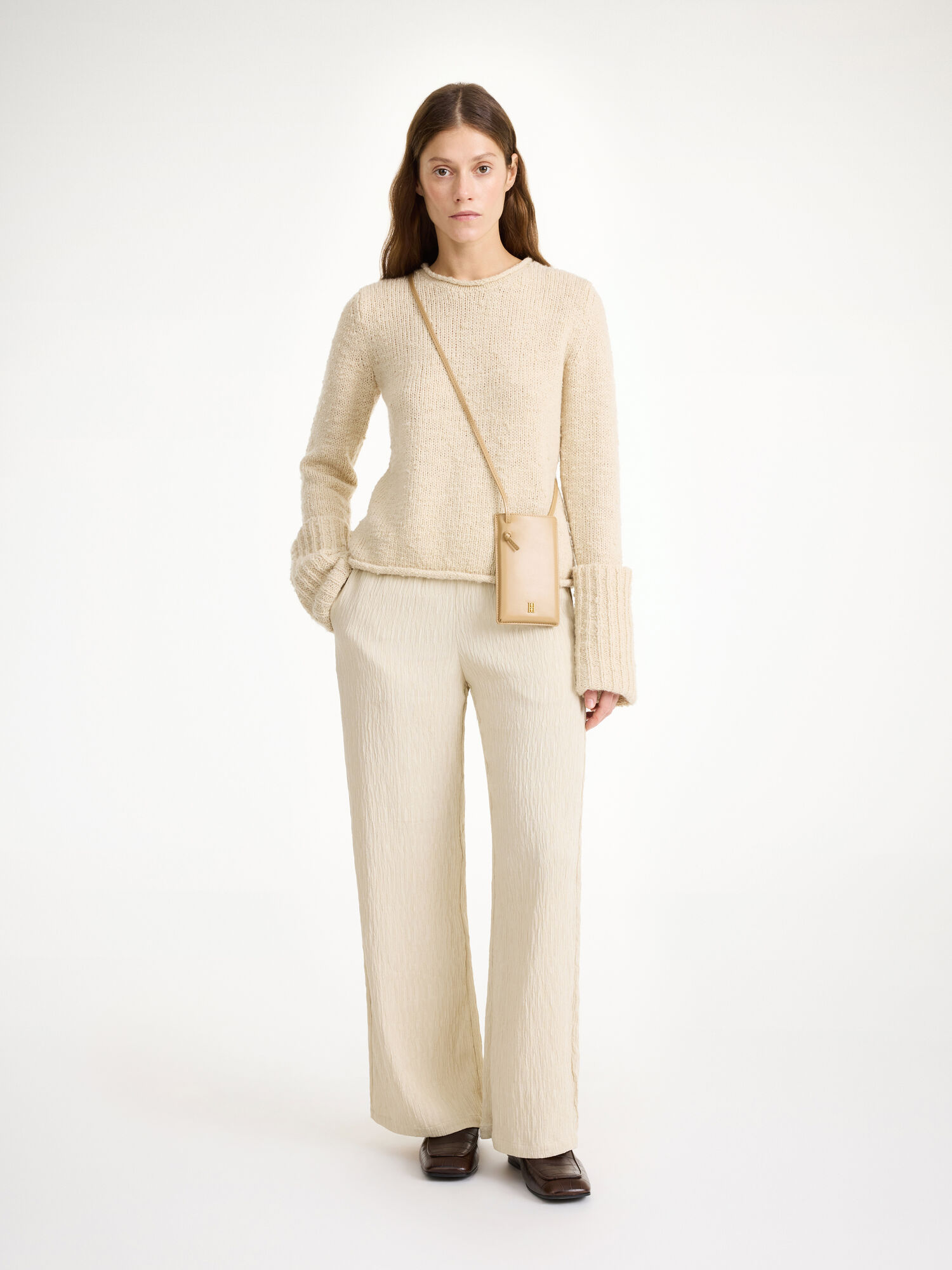 By Malene Birger Darja Wide-leg Trousers Oyster Gray | UK_BB99653