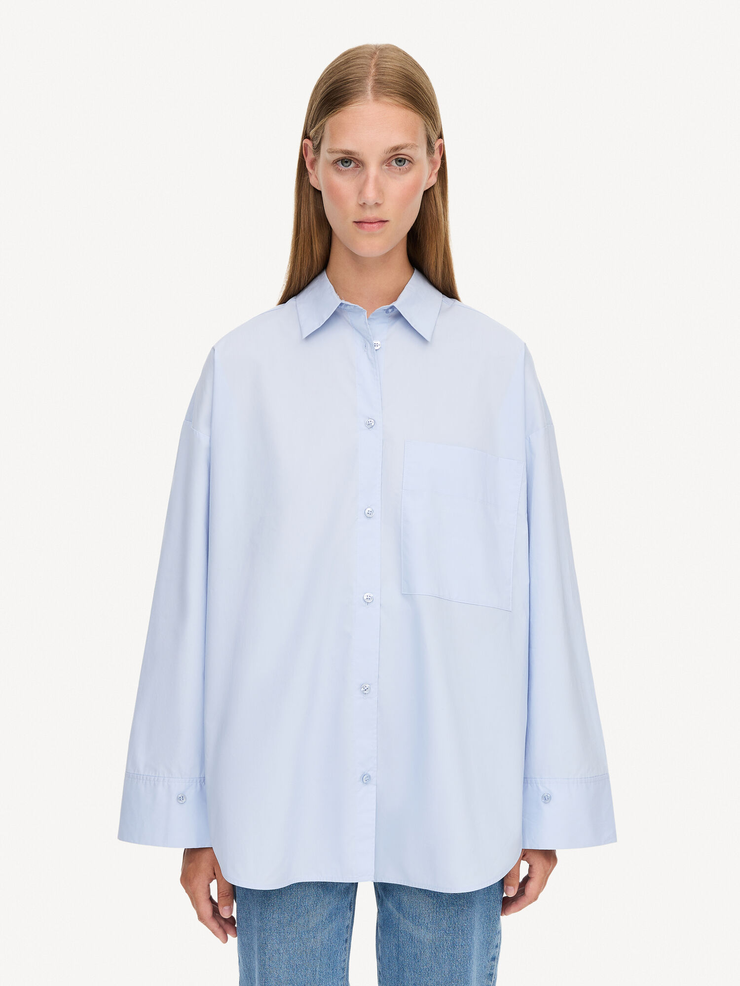 By Malene Birger Derris Organic Cotton Shirts Periwinkle Blue | UK_BB46920