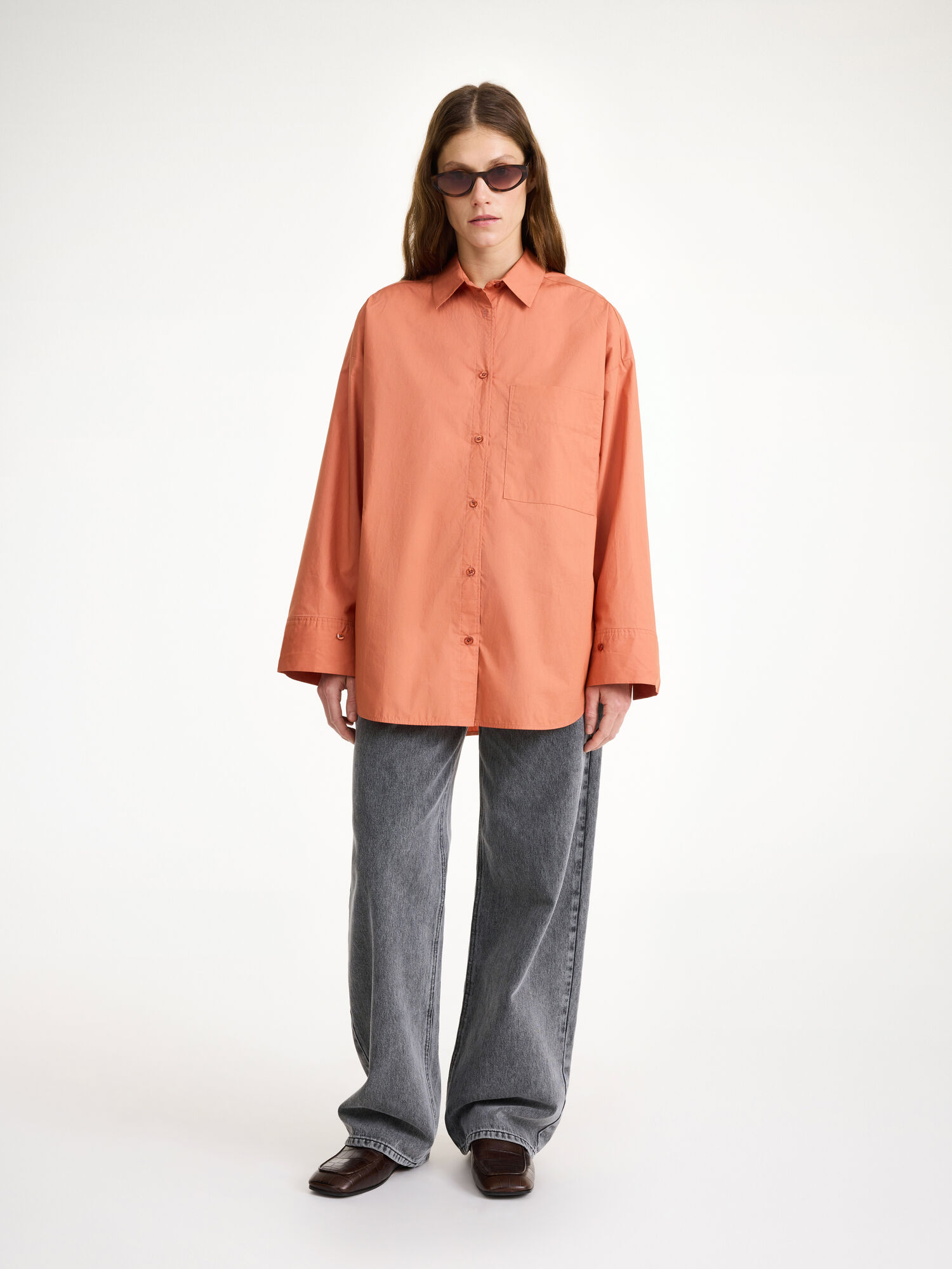 By Malene Birger Derris Organic Cotton Shirts Dark Cherry Plum | UK_BB71790