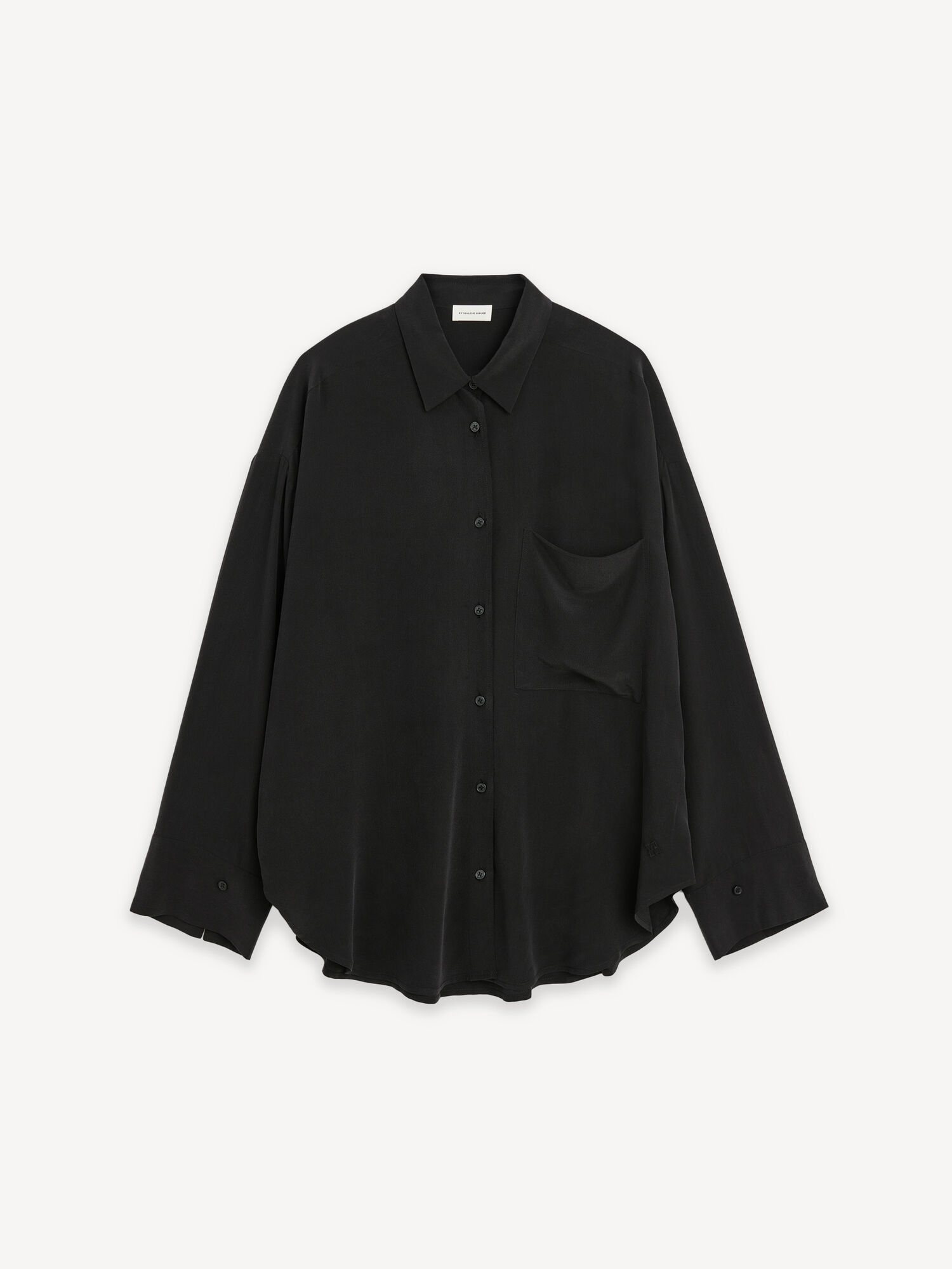 By Malene Birger Derris Organic Silk Shirts Black | UK_BB60072