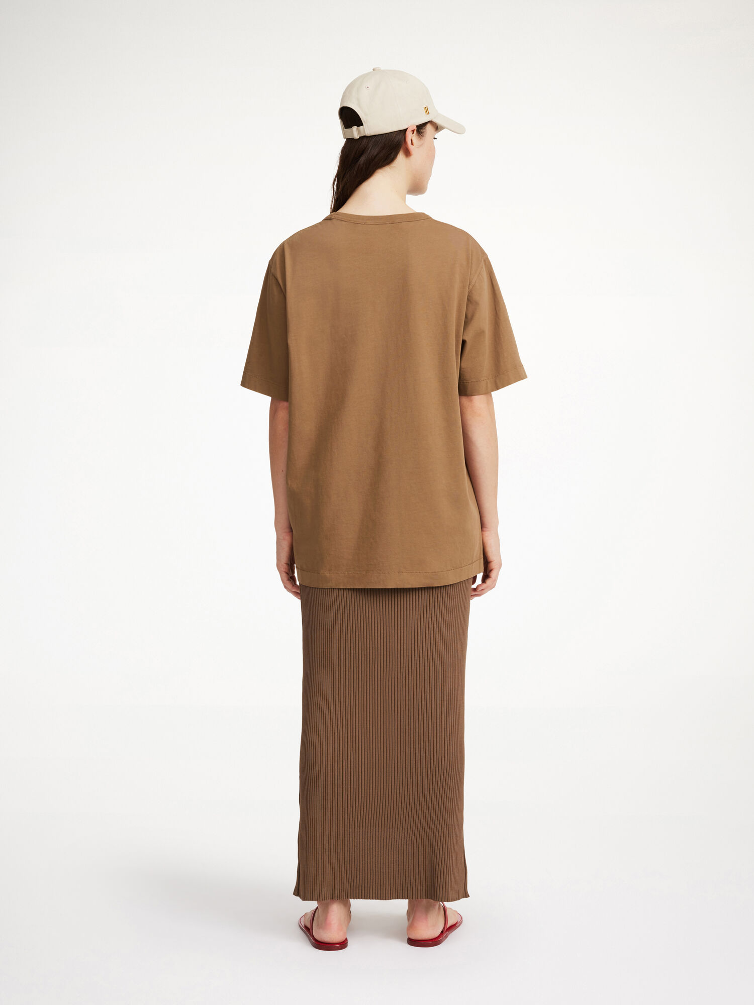 By Malene Birger Fayeh Organic Cotton T-shirt Tops Shitake | UK_BB57001