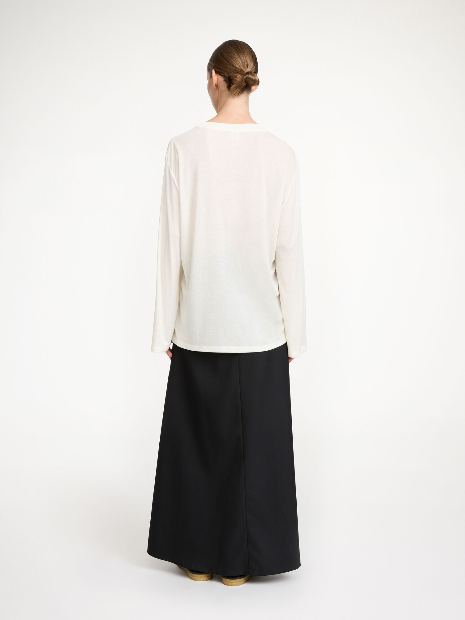 By Malene Birger Fayeh Oversized Longsleeve Tops Soft White | UK_BB75719