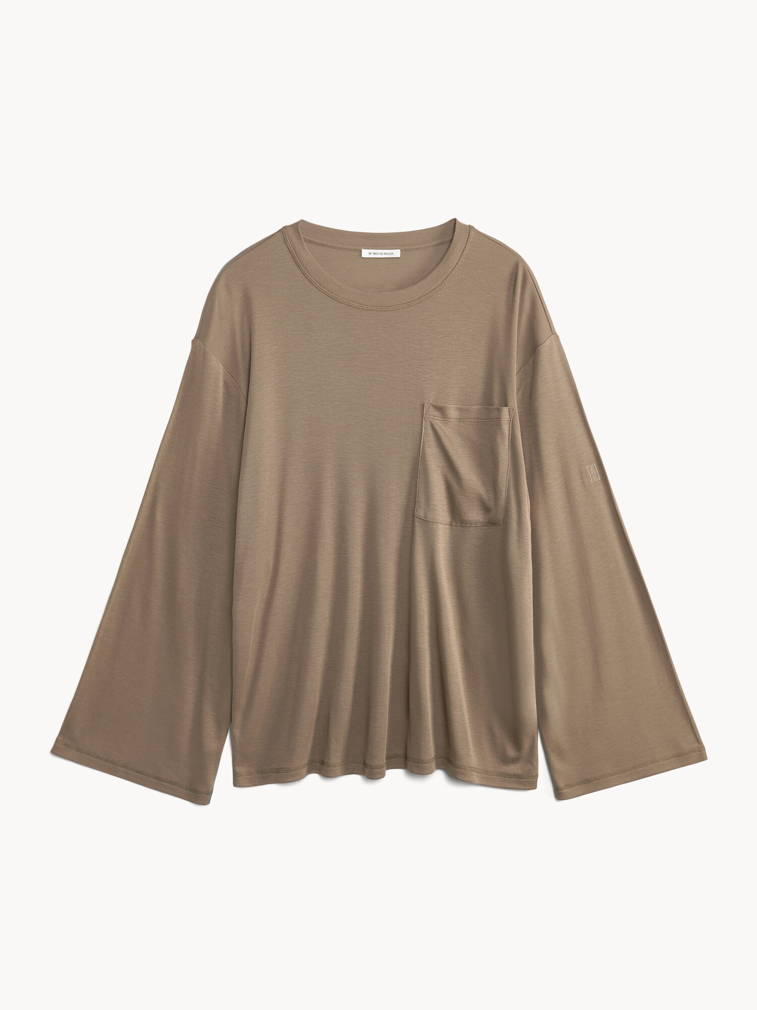 By Malene Birger Fayeh Oversized Longsleeve Tops Shitake | UK_BB86779