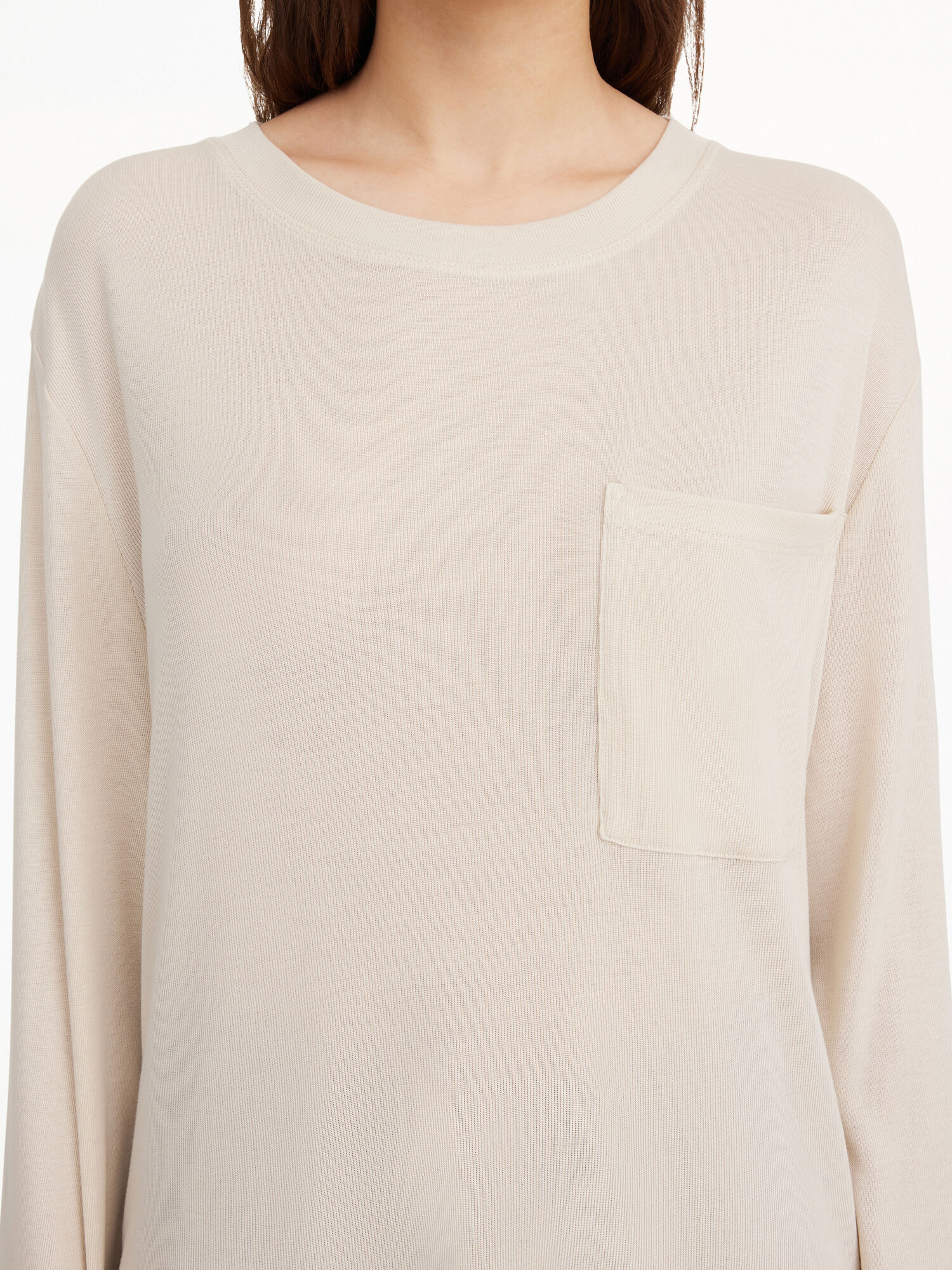 By Malene Birger Fayeh Oversized Longsleeve Tops Oyster Gray | UK_BB72334