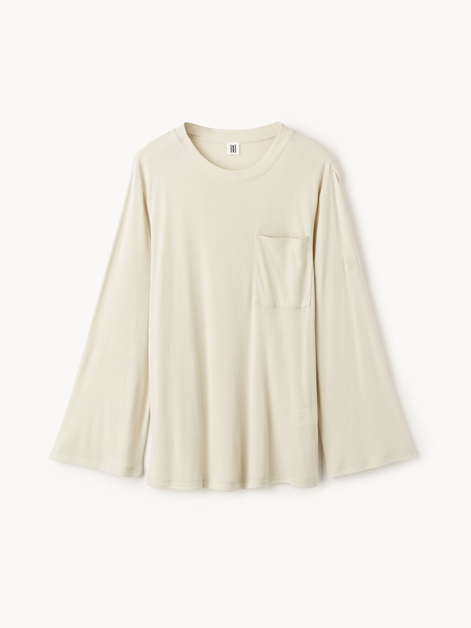 By Malene Birger Fayeh Oversized Longsleeve Tops Oyster Gray | UK_BB72334