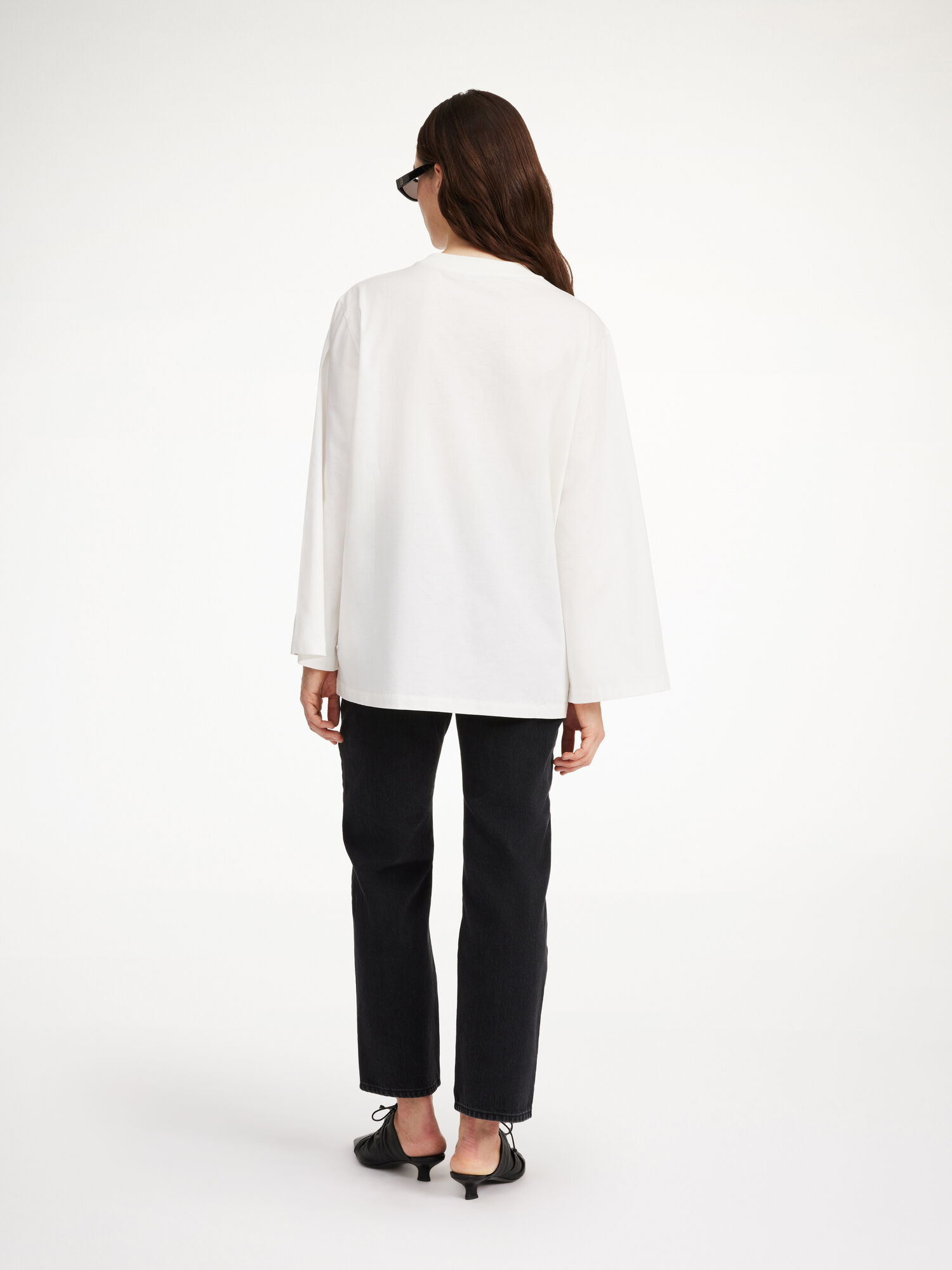 By Malene Birger Fayeh Oversized Longsleeve Tops Soft White | UK_BB55885