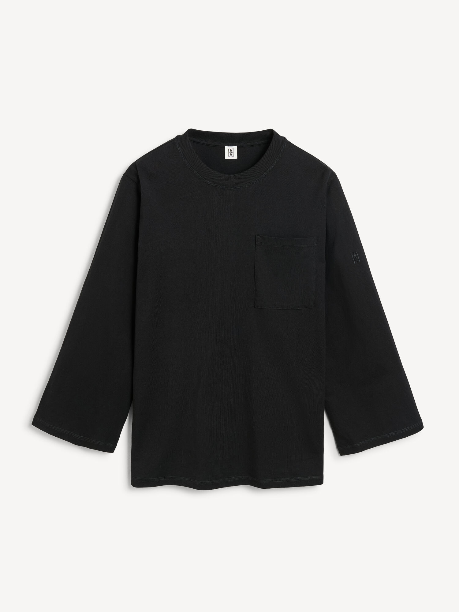 By Malene Birger Fayeh Oversized Longsleeve Tops Black | UK_BB38107