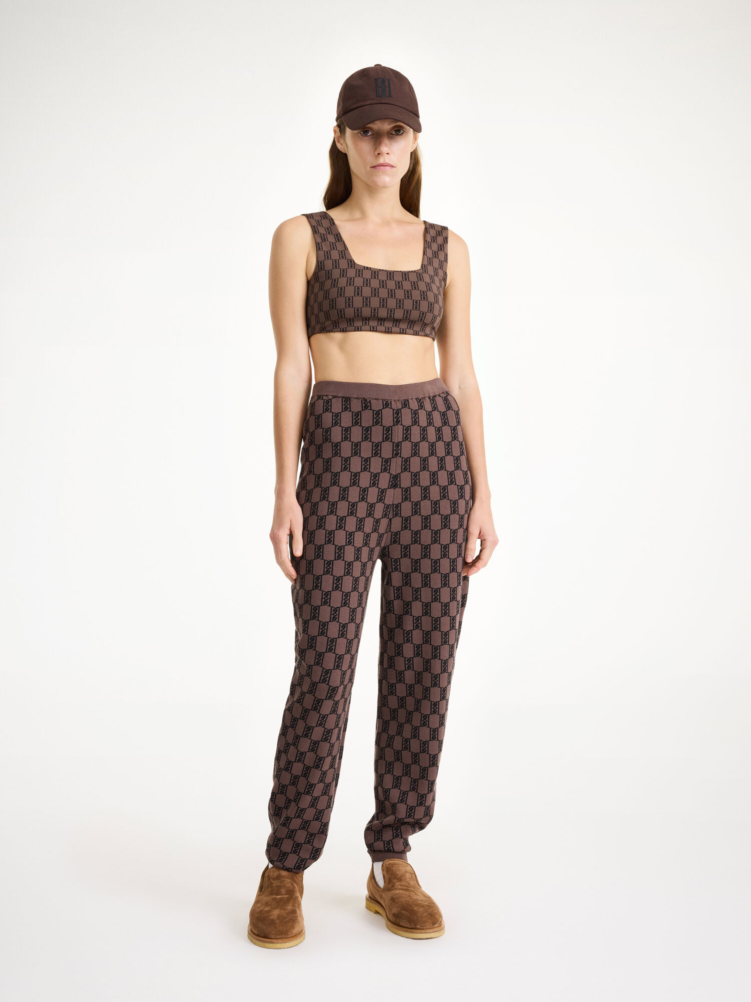 By Malene Birger Hali Knitted Trousers Dark Mahogany | UK_BB13463