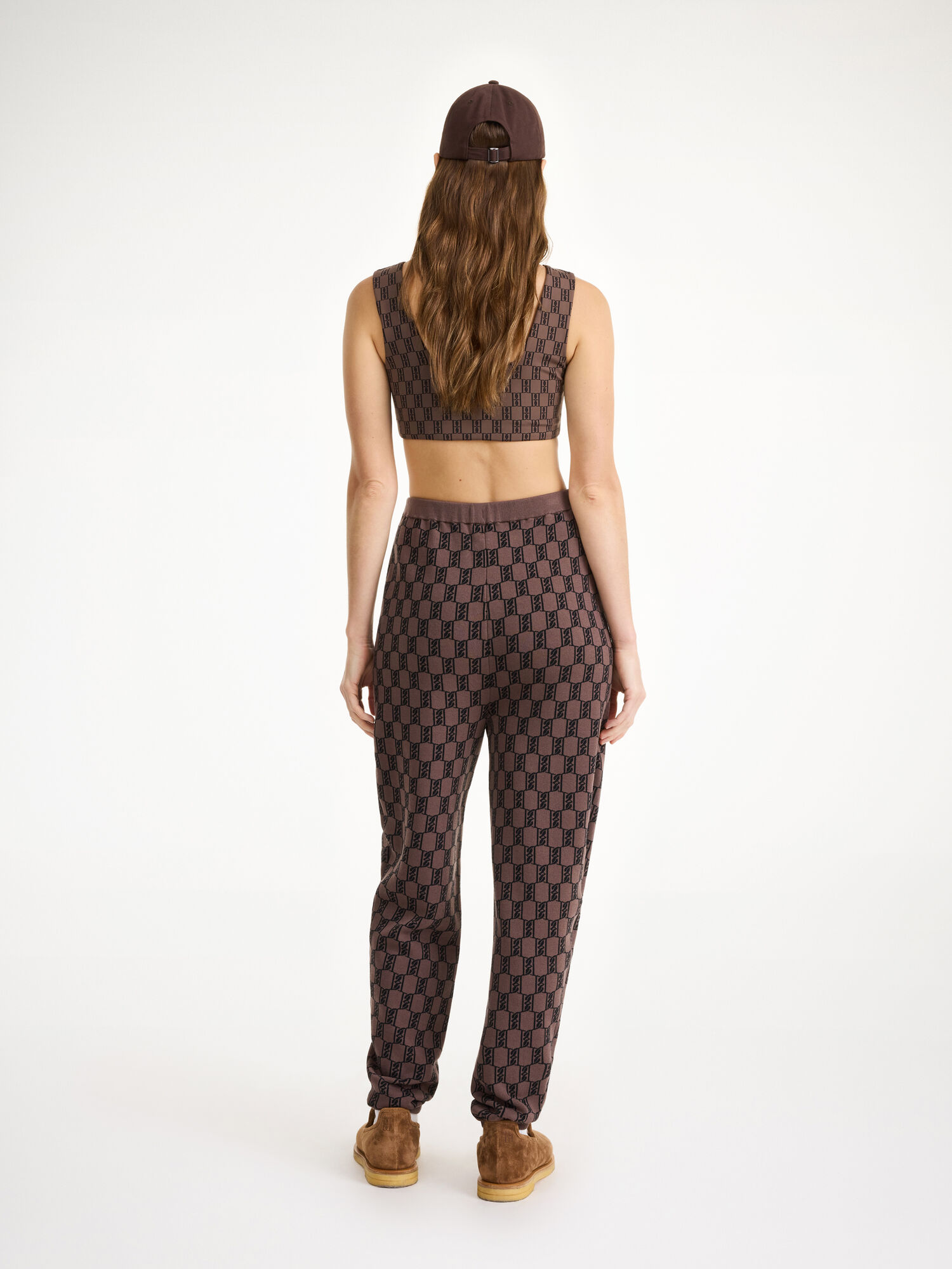 By Malene Birger Hali Knitted Trousers Dark Mahogany | UK_BB13463