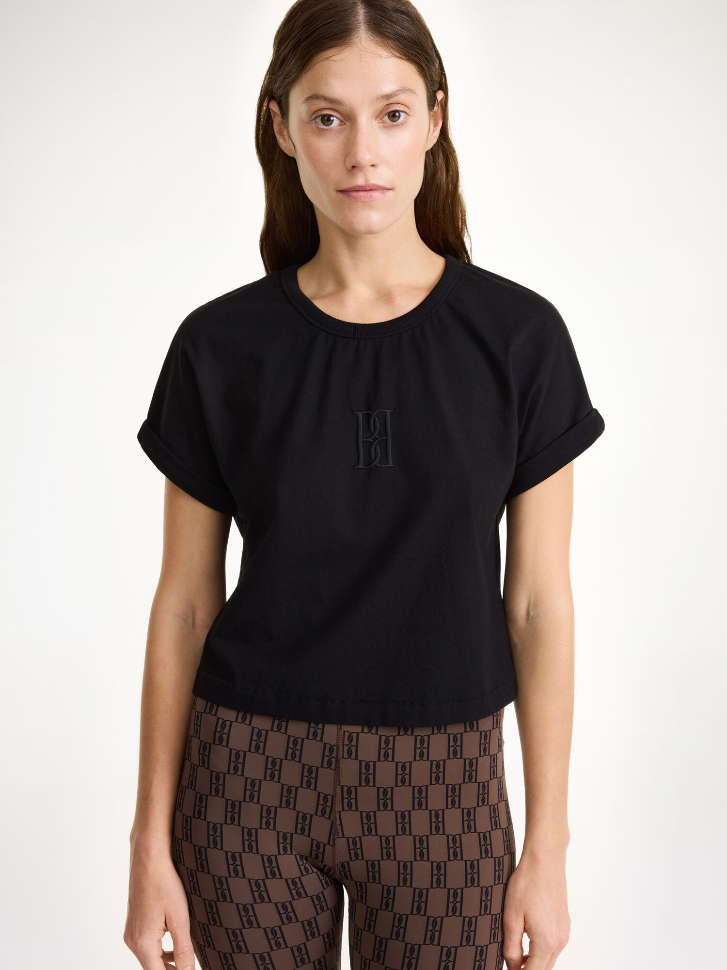 By Malene Birger Hedalia Organic Cotton T-shirt Tops Black | UK_BB47106