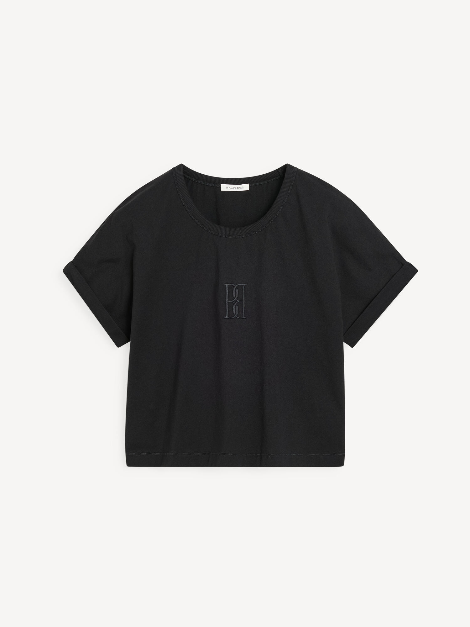 By Malene Birger Hedalia Organic Cotton T-shirt Athleisure Wear Black | UK_BB68144