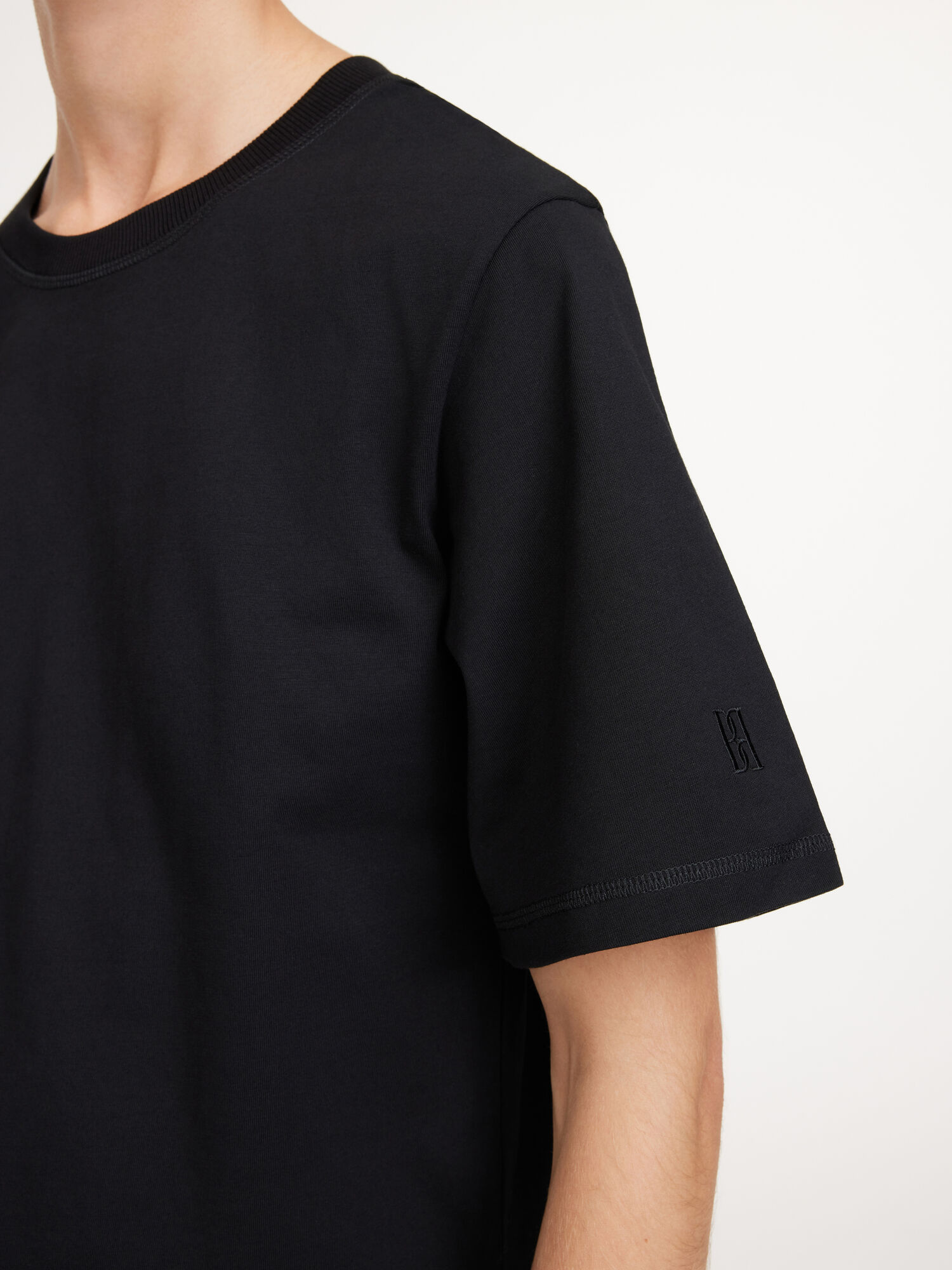 By Malene Birger Hedil T-shirt Tops Black | UK_BB43599