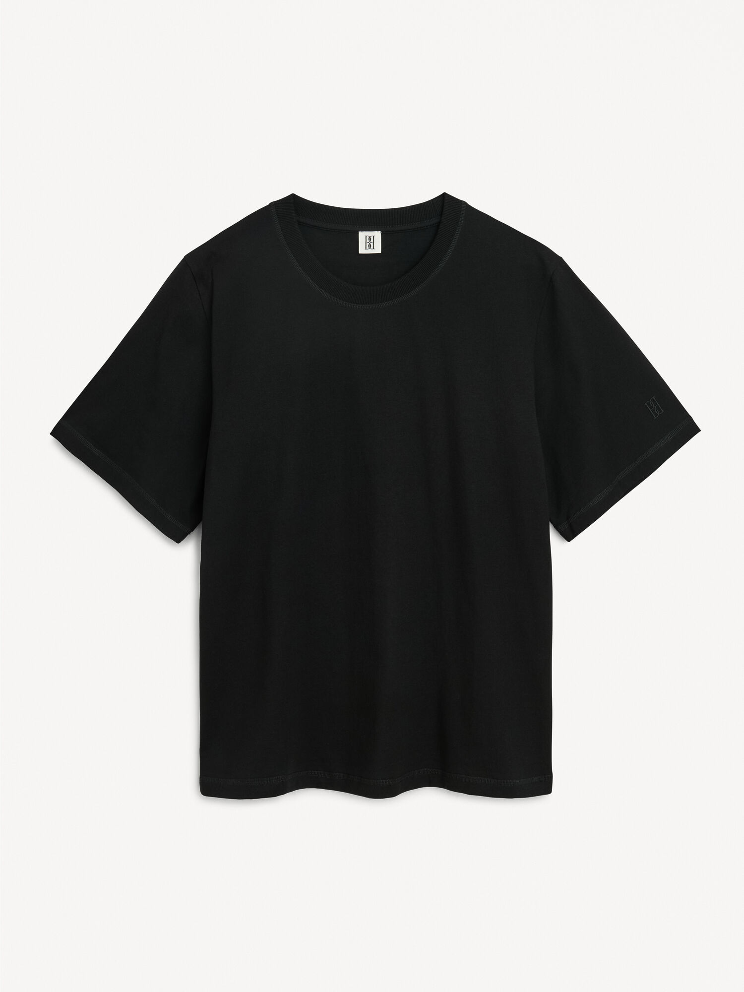 By Malene Birger Hedil T-shirt Tops Black | UK_BB43599