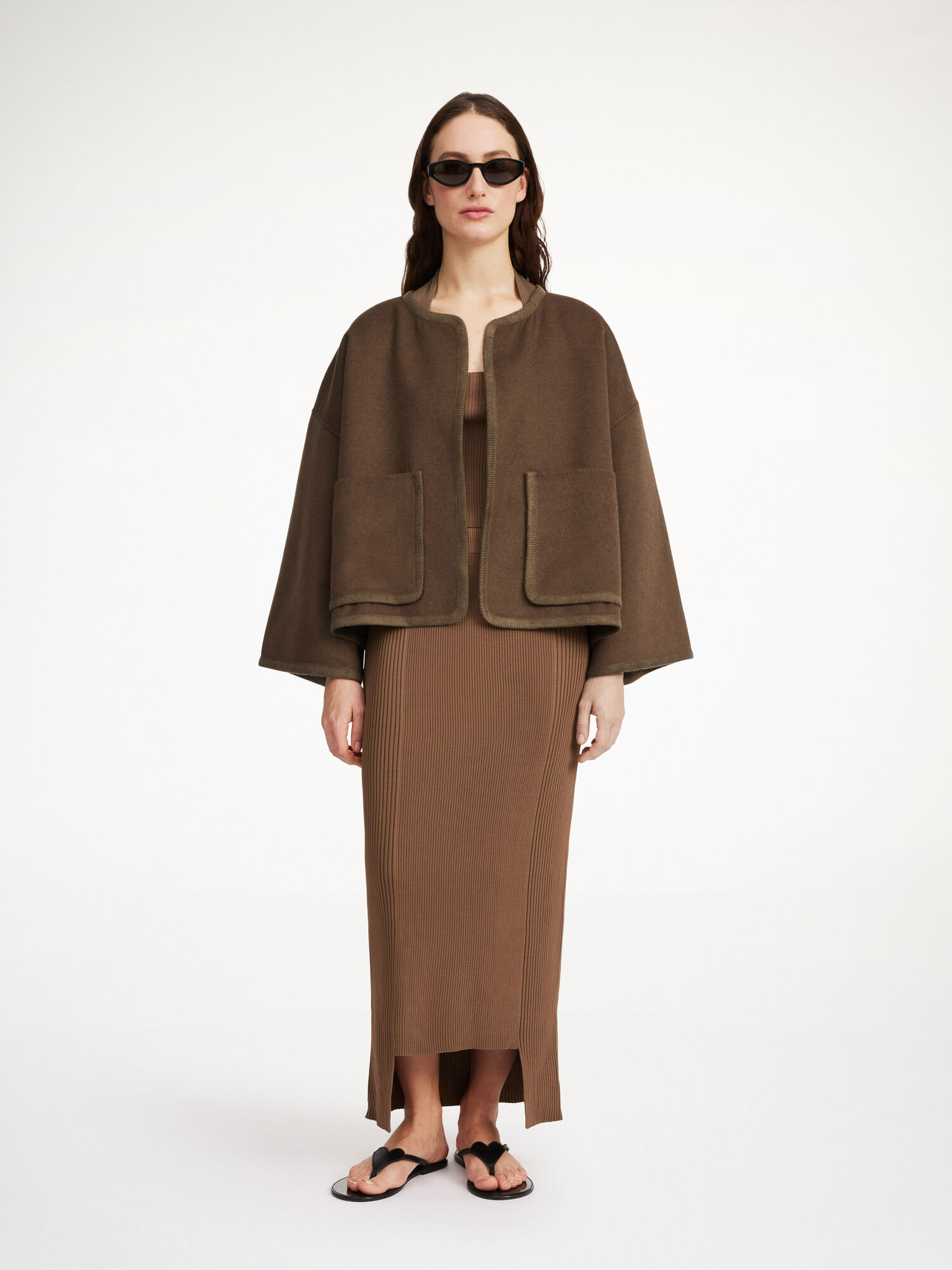 By Malene Birger Jacquie Wool Jackets Shitake | UK_BB98568