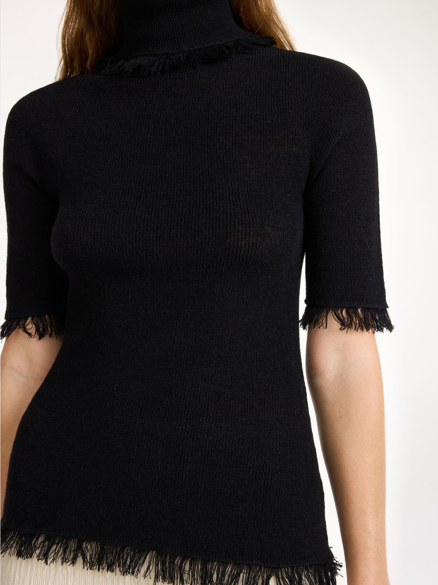 By Malene Birger Jaxa Wool-blend Top Knitwear Black | UK_BB20599