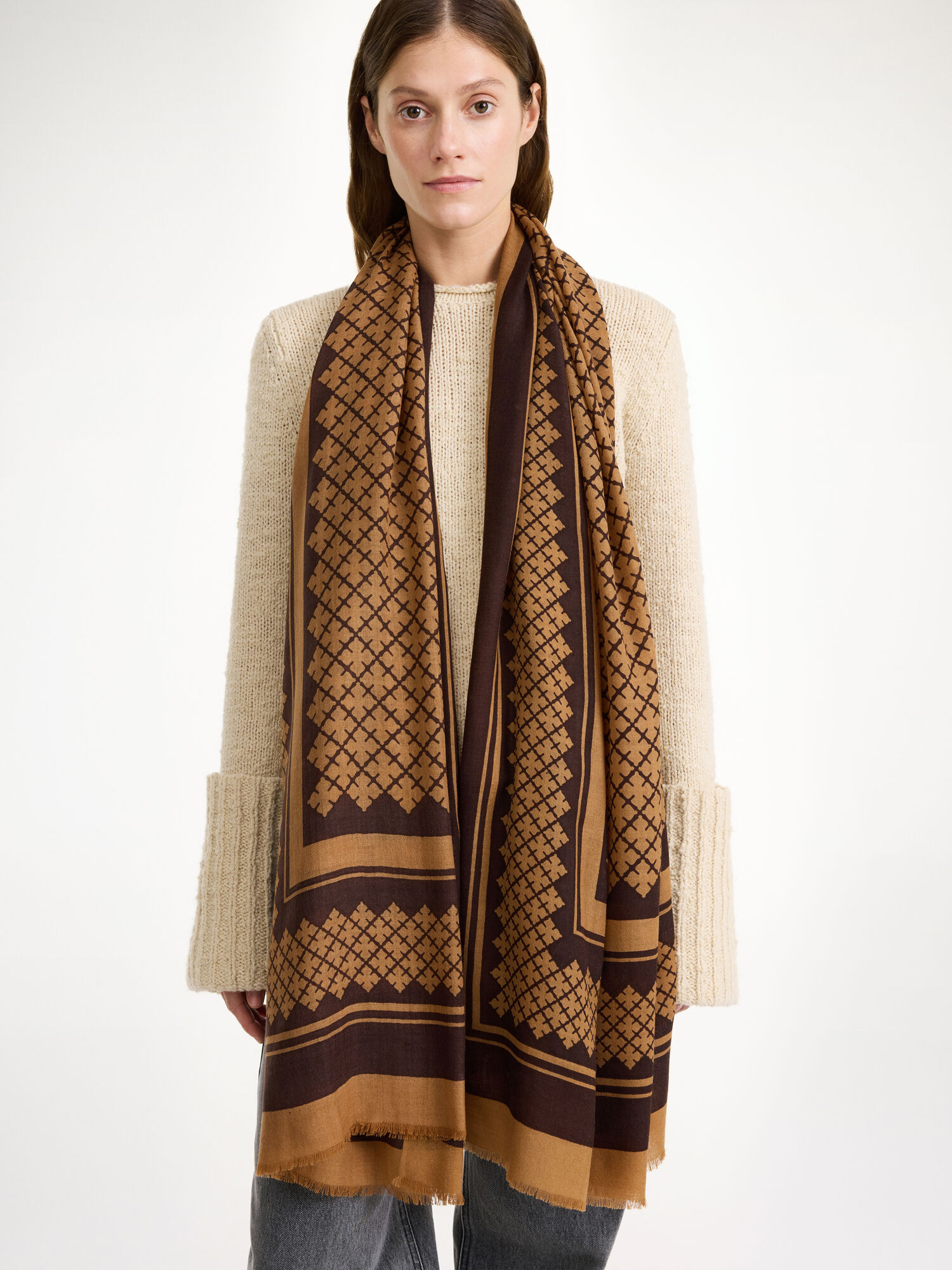 By Malene Birger Julee Wool Scarves Bison | UK_BB58512