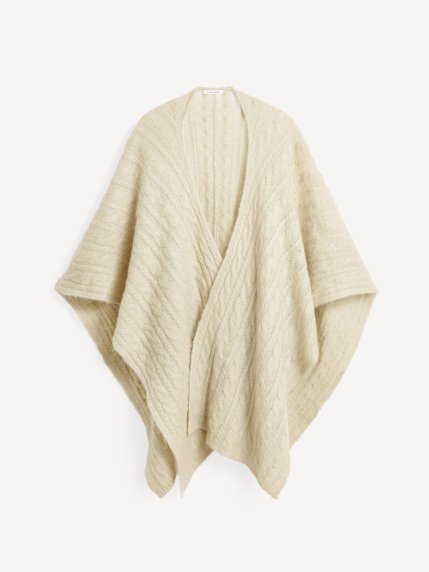 By Malene Birger Kassillas Wool-blend Poncho Knitwear Oyster Gray | UK_BB10523