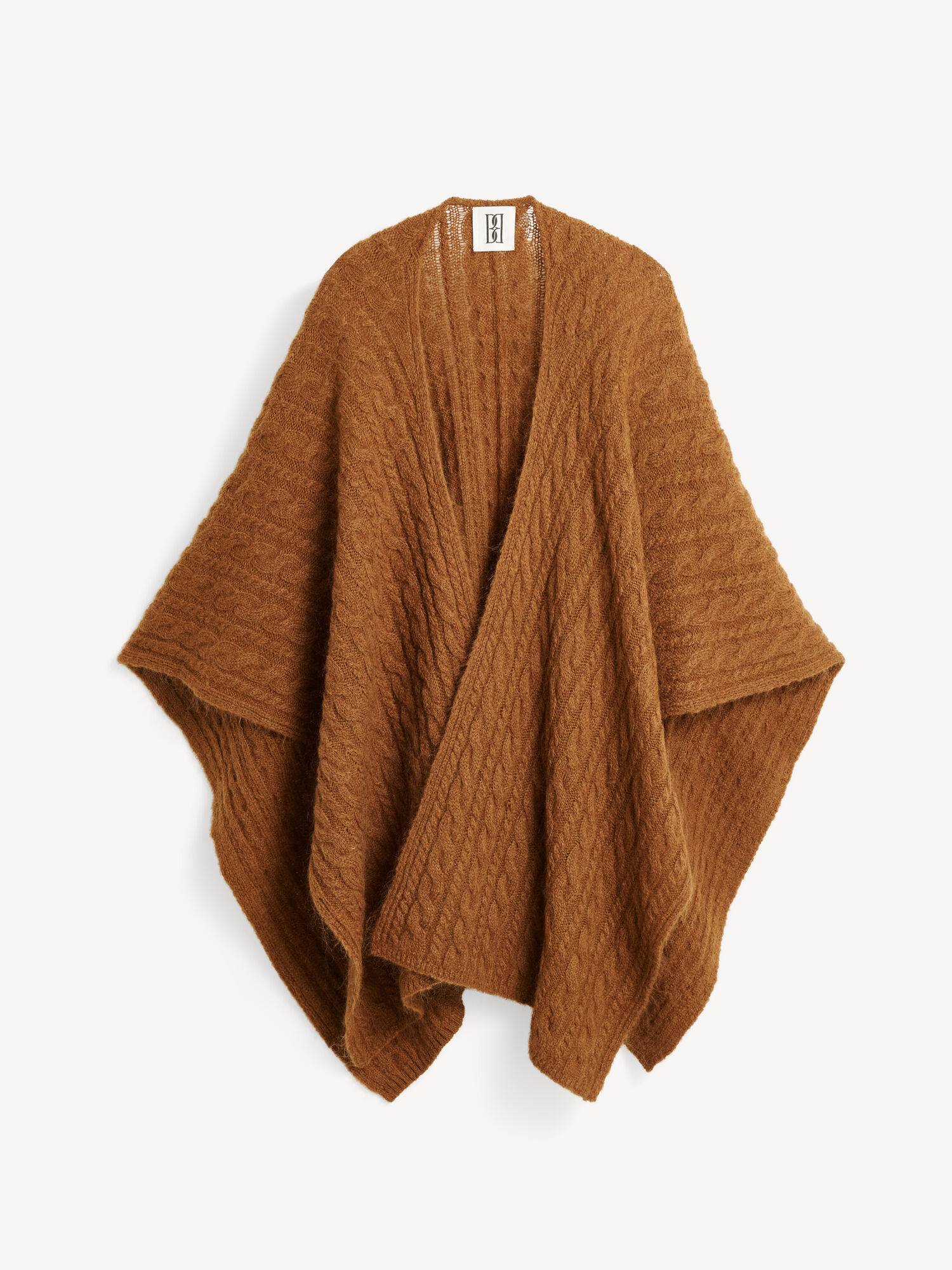 By Malene Birger Kassillas Wool-blend Poncho Knitwear Bison | UK_BB56634