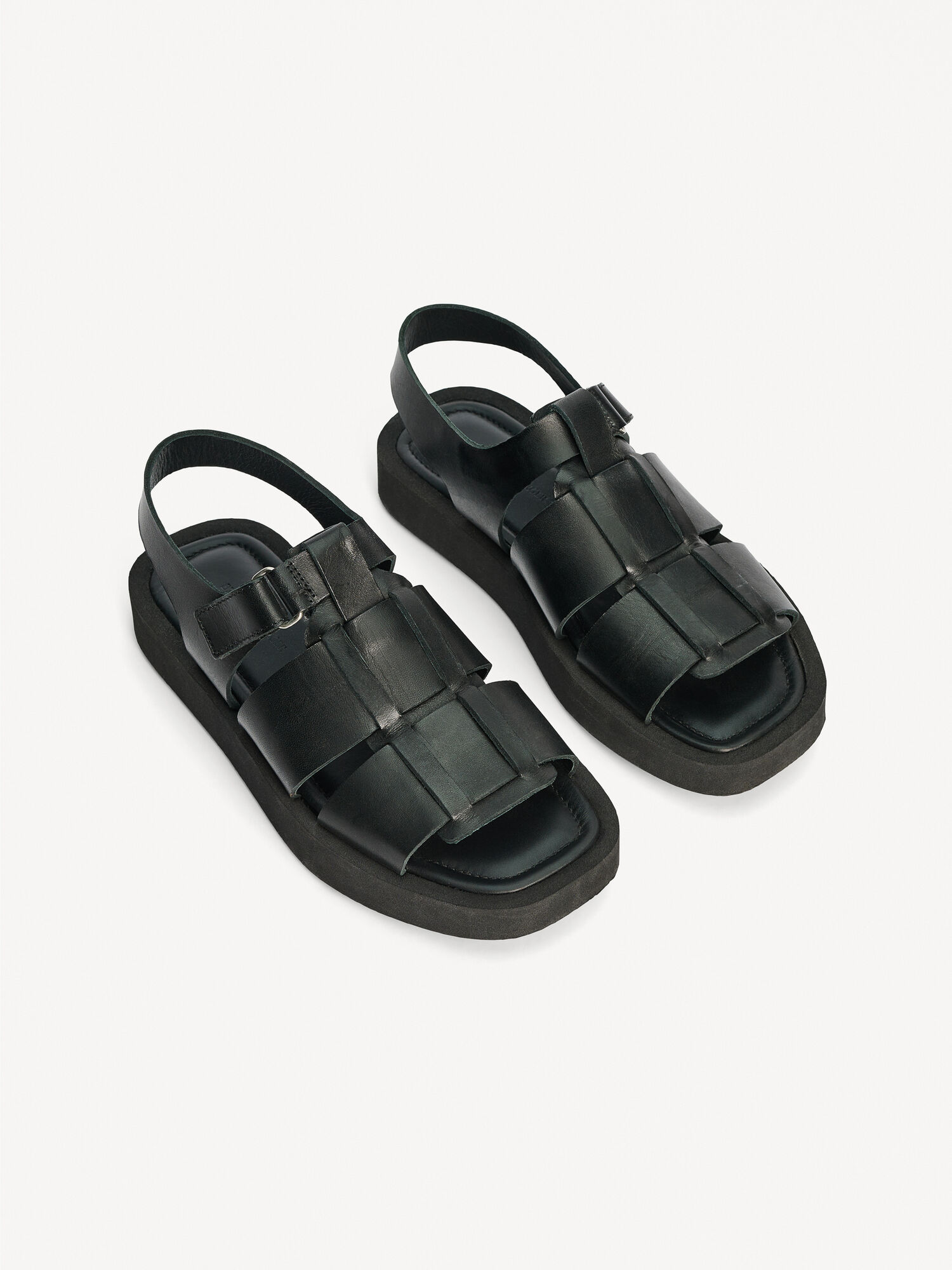 By Malene Birger Kleva Leather Sandals Shoes Black | UK_BB81230