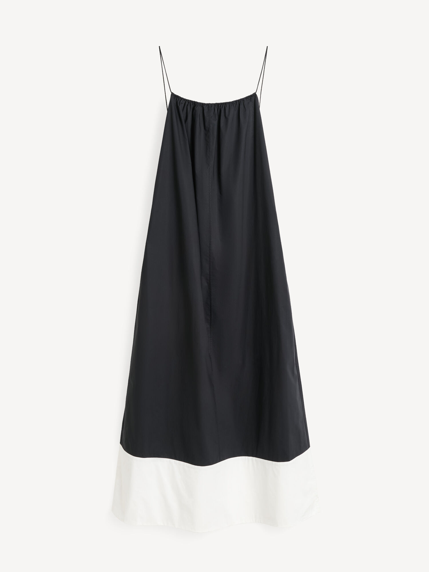 By Malene Birger Lanney Organic Cotton Maxi Dress Block stripe black white | UK_BB84000