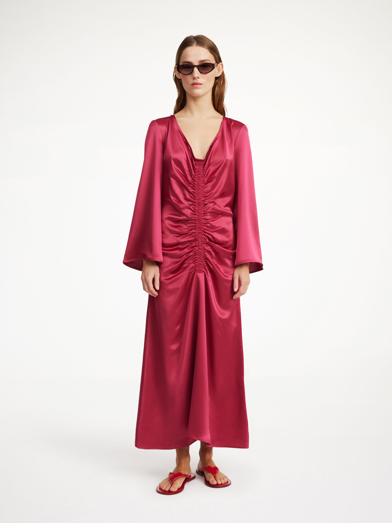 By Malene Birger Lavende Maxi Dress Wild berries | UK_BB28359