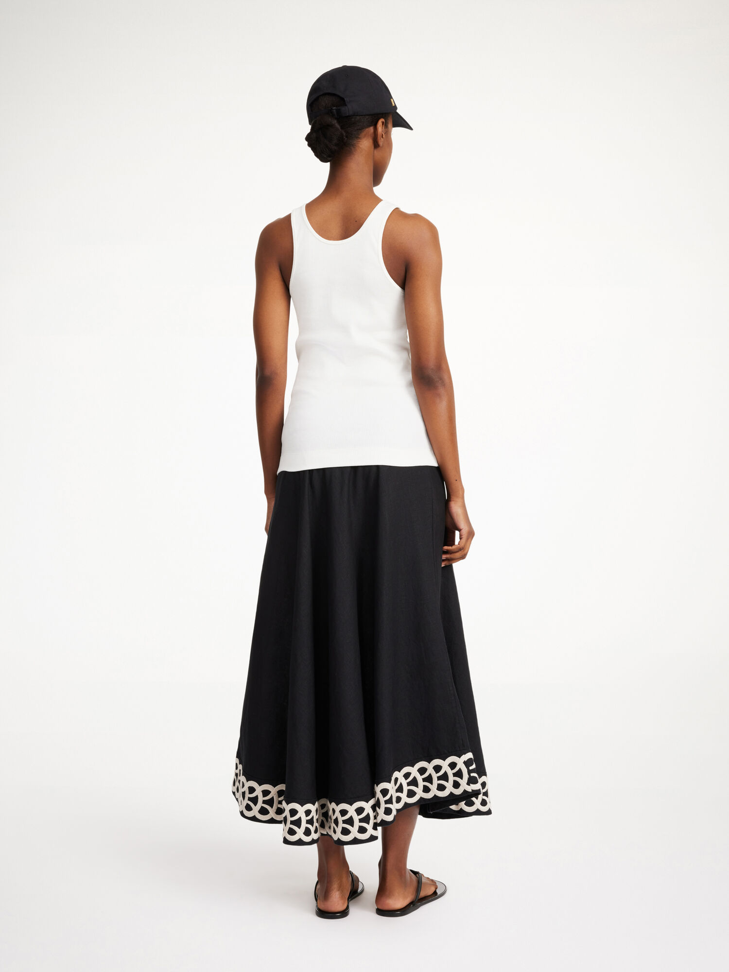 By Malene Birger Leonne Linen Skirts Black | UK_BB67001