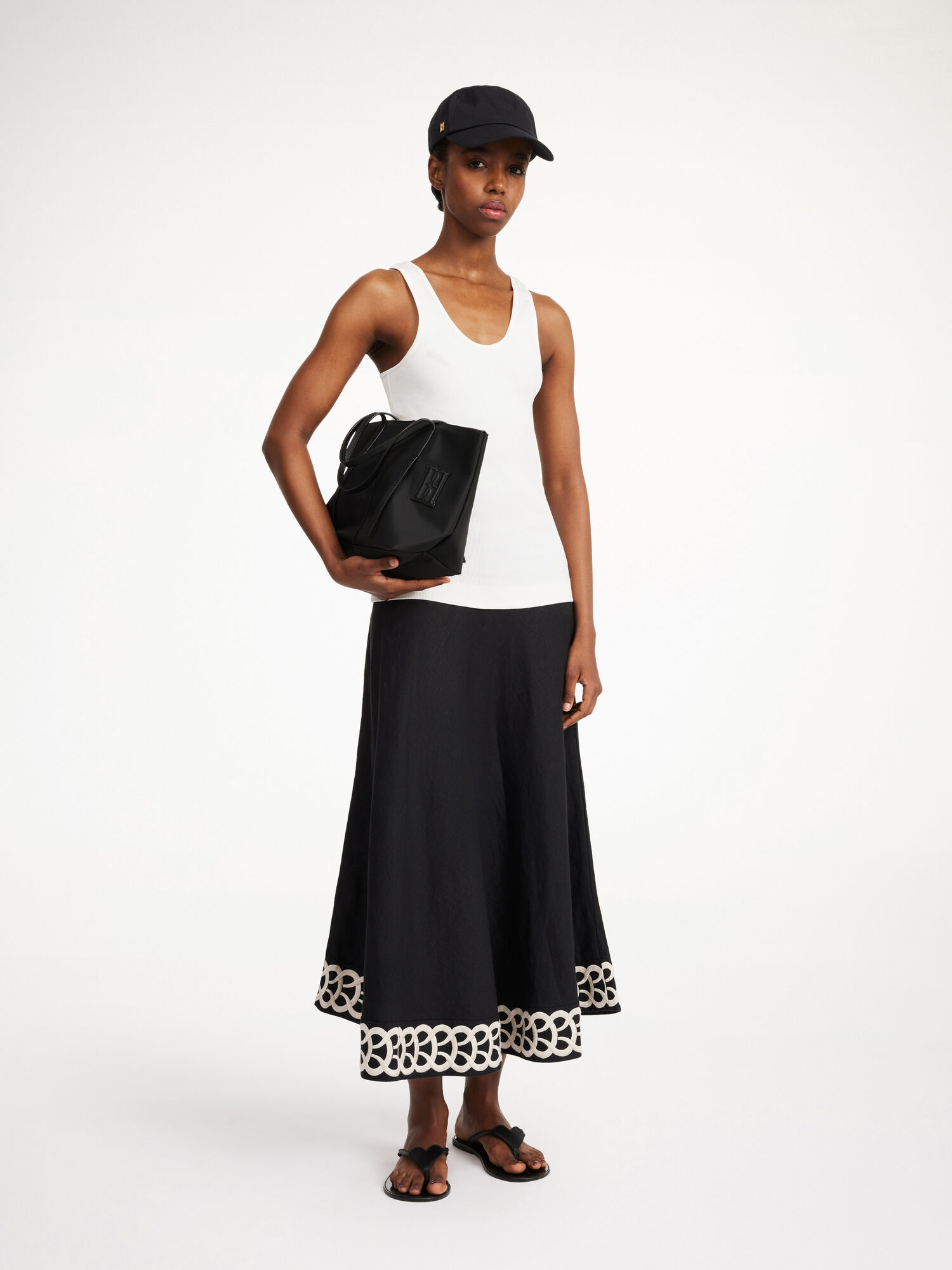 By Malene Birger Leonne Linen Skirts Black | UK_BB67001