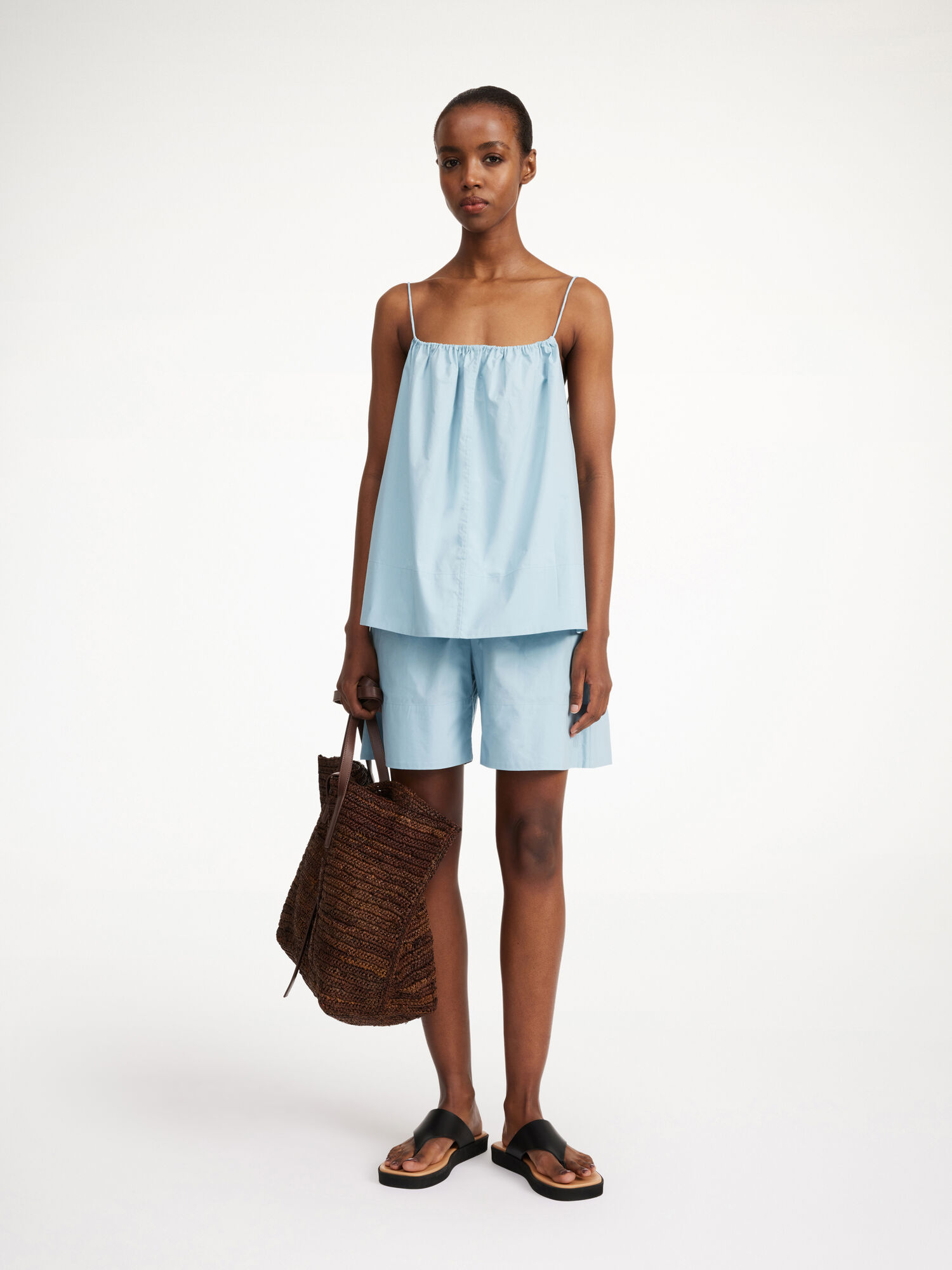 By Malene Birger Leonnes Organic Cotton Tops Hydra Blue | UK_BB15021