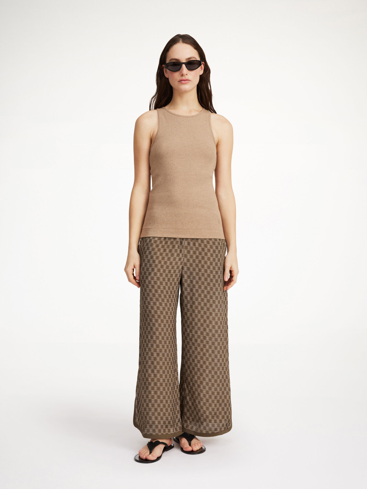 By Malene Birger Louisan Wide-leg Trousers Mono Lined 1DJ | UK_BB58316