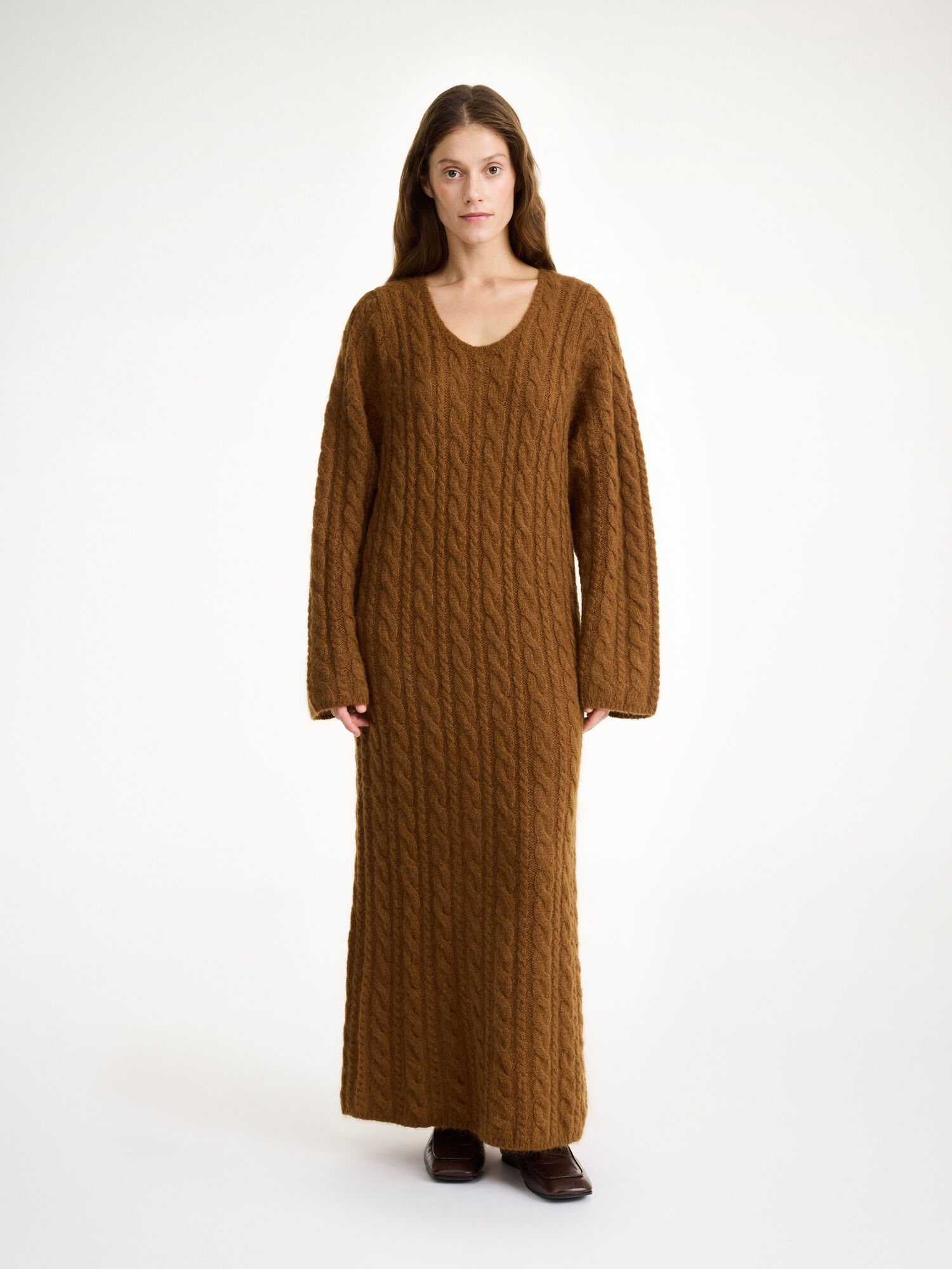 By Malene Birger Lovella Maxi Dress Knitwear Bison | UK_BB74489