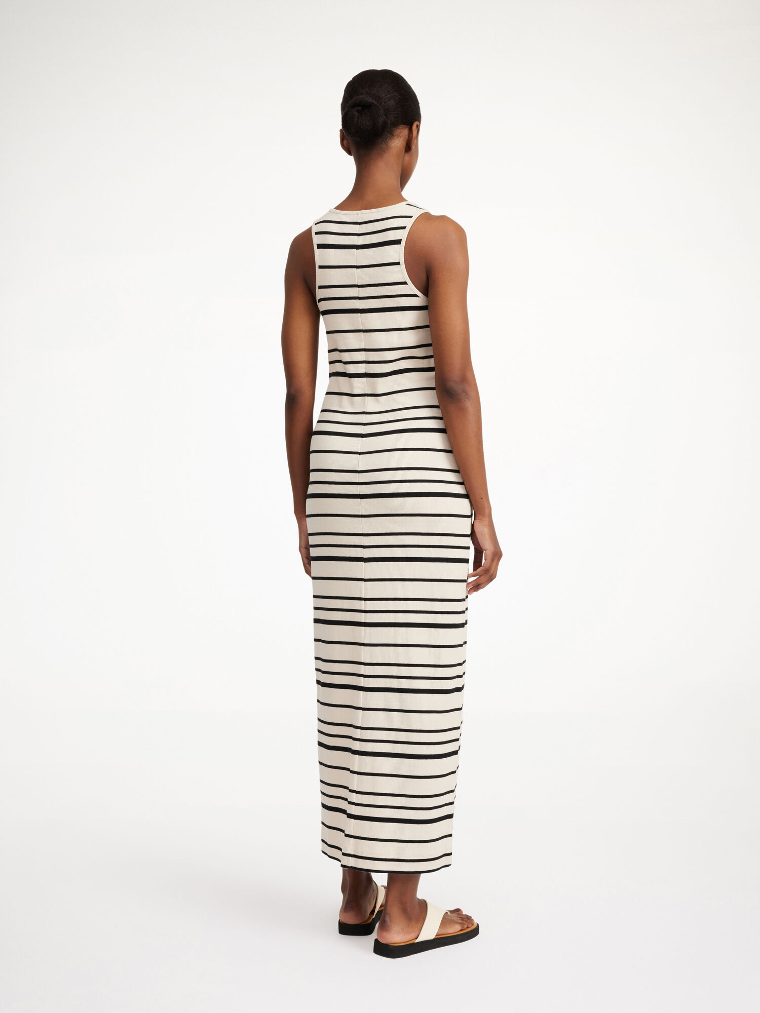 By Malene Birger Lovelo Maxi Dress Black stripe | UK_BB33191