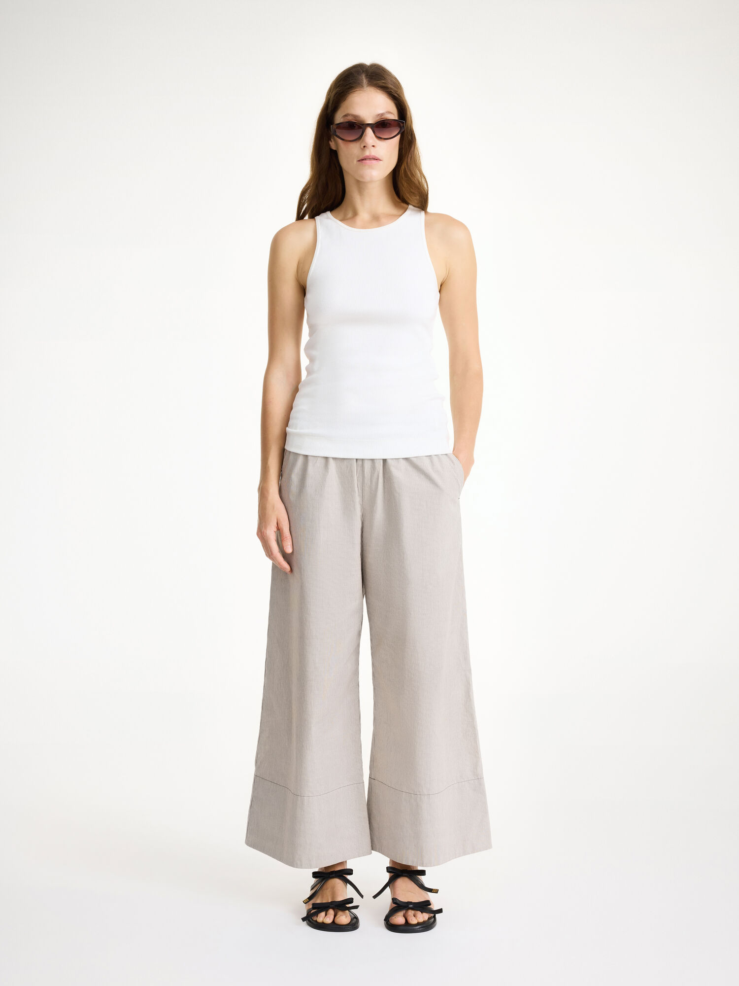 By Malene Birger Luisa High-waisted Trousers Warm brown | UK_BB48490