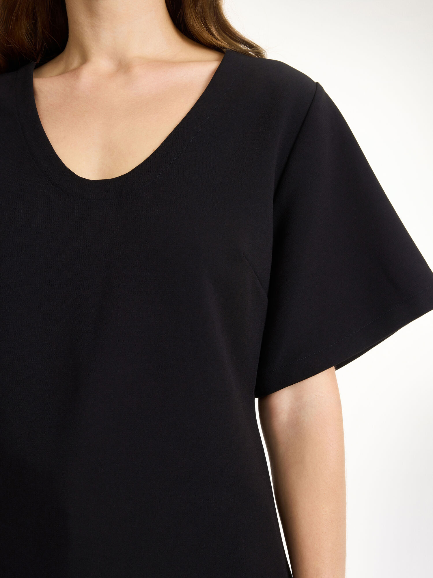 By Malene Birger Lunae T-shirt Tops Black | UK_BB46841