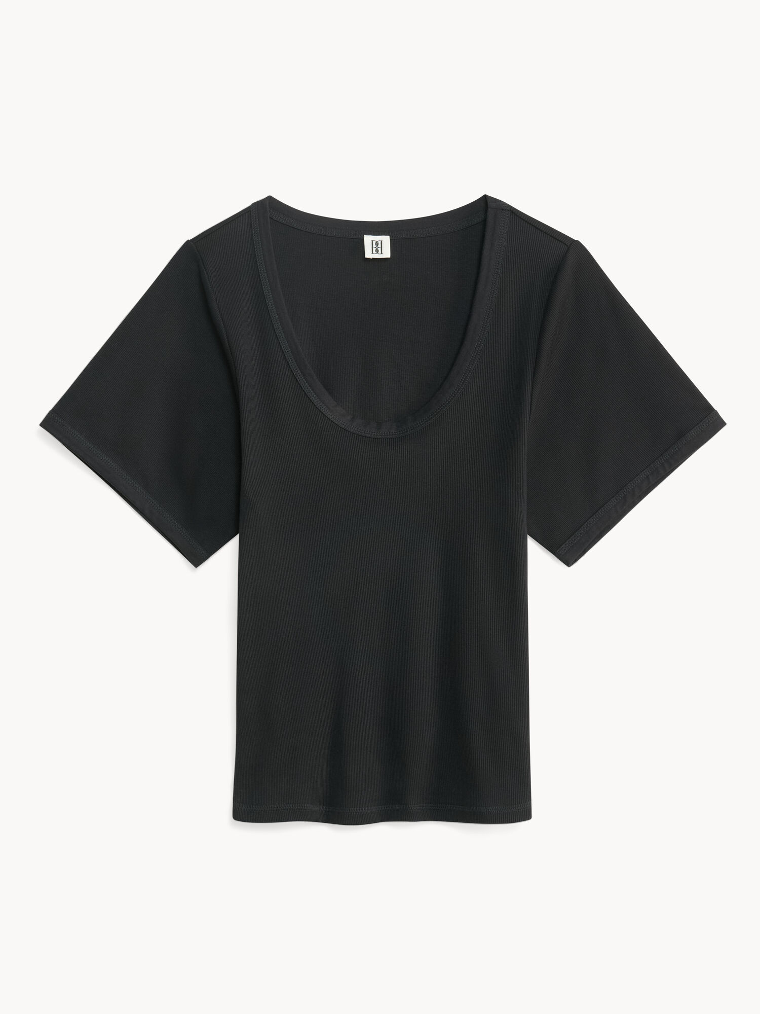 By Malene Birger Lunai T-shirt Tops Black | UK_BB28979