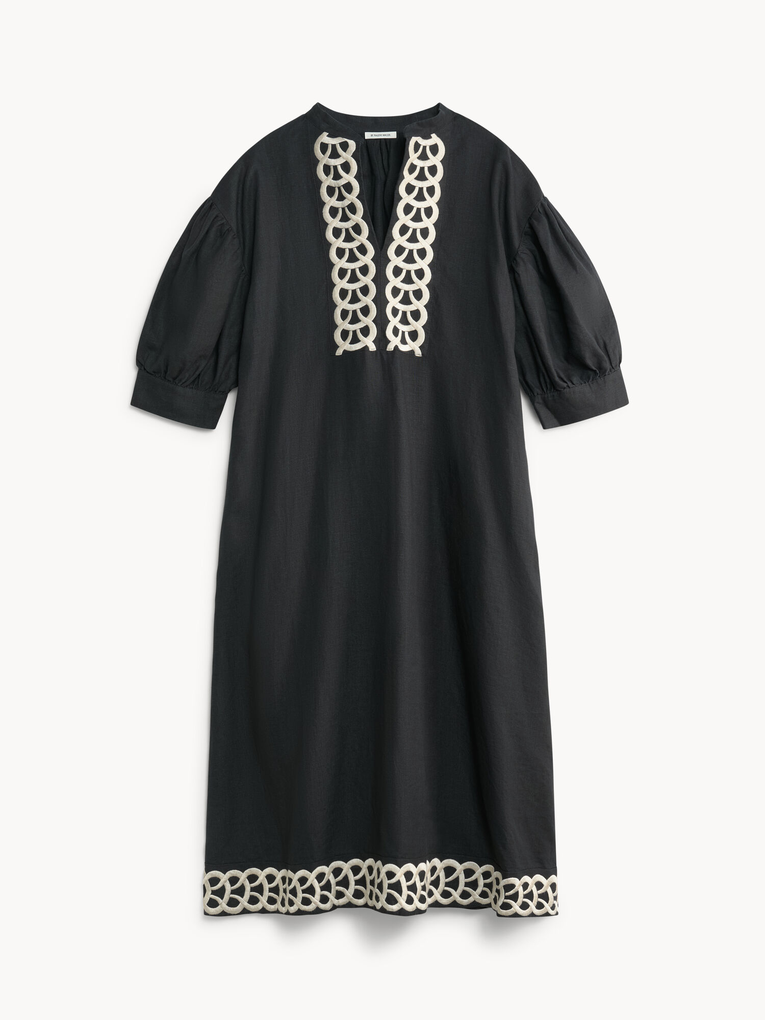 By Malene Birger Lydea Linen Maxi Dress Black | UK_BB31941