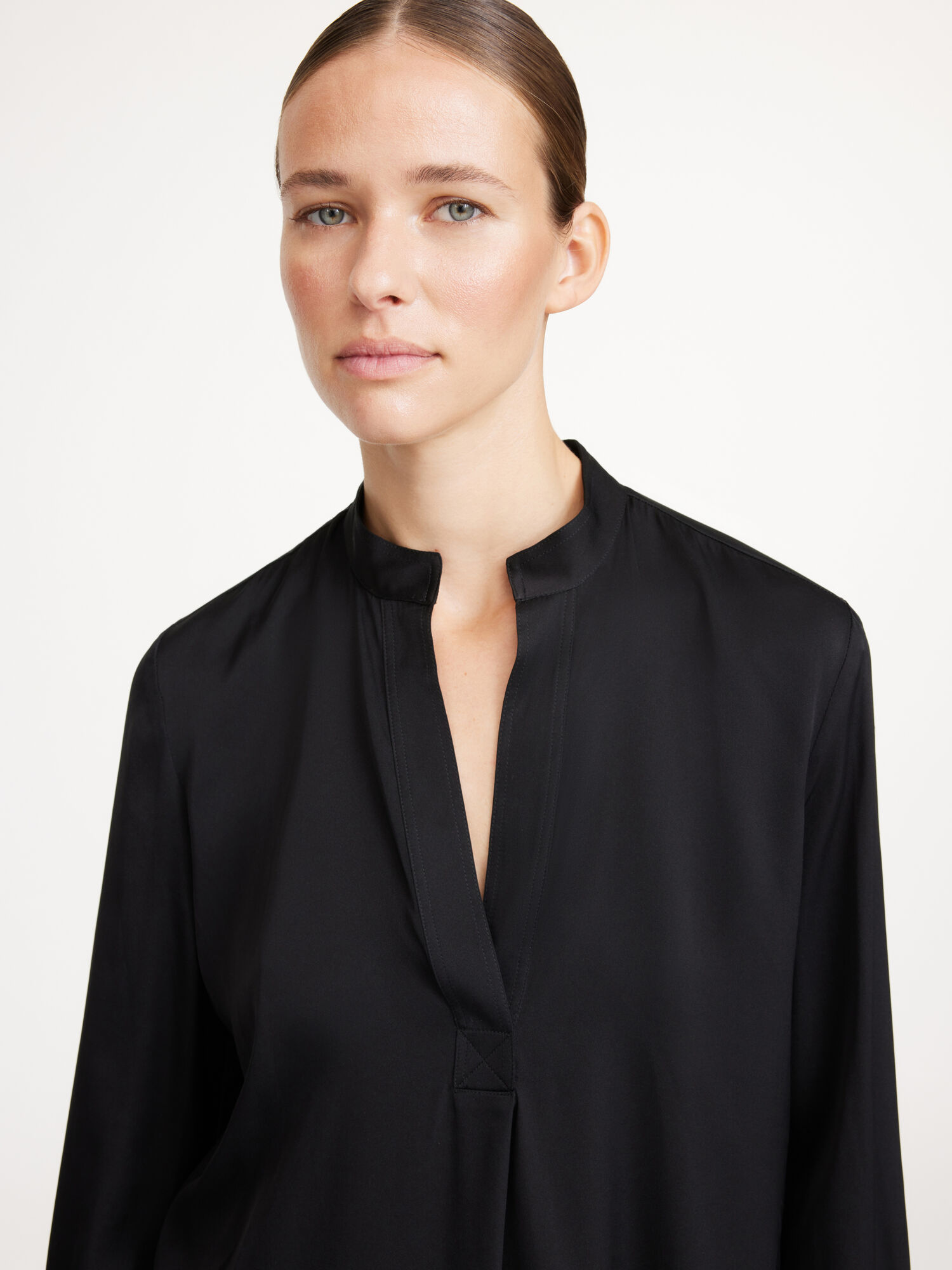 By Malene Birger Mabillon Silk Shirts Black | UK_BB64016