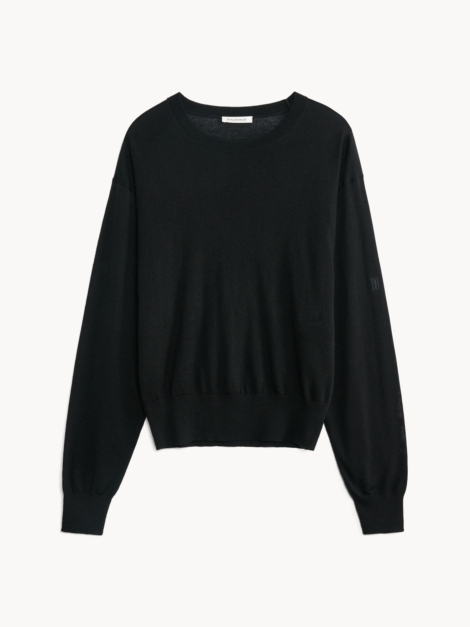 By Malene Birger Mantea Wool-blend Sweater Knitwear Black | UK_BB53111