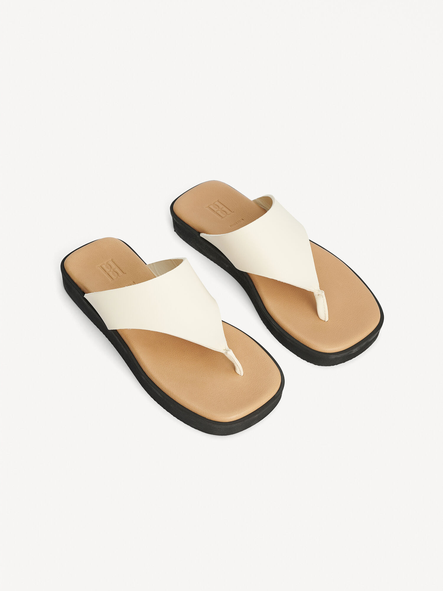 By Malene Birger Marisol Leather Sandals Shoes Vanilla Cream | UK_BB13346