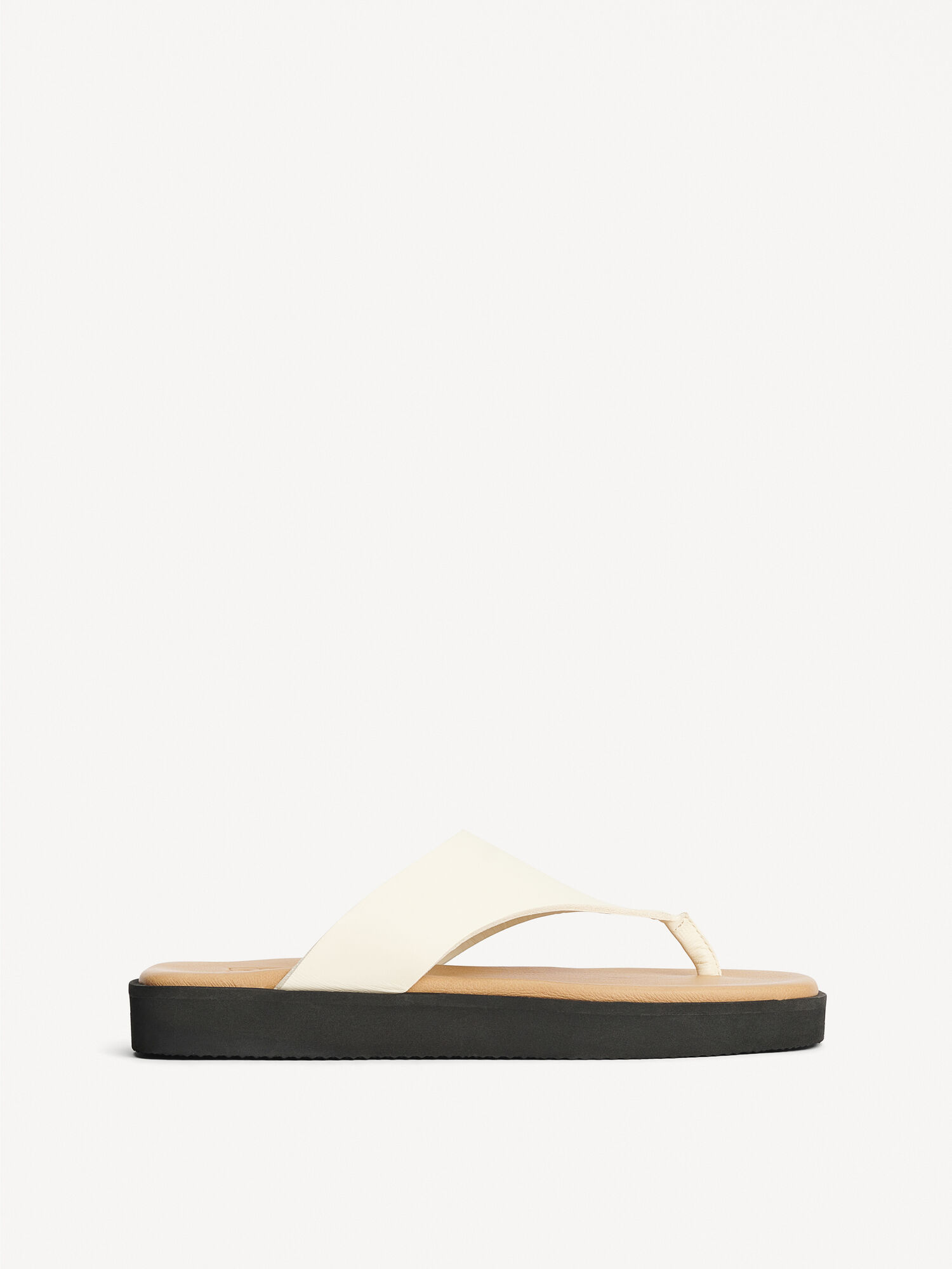 By Malene Birger Marisol Leather Sandals Shoes Vanilla Cream | UK_BB13346