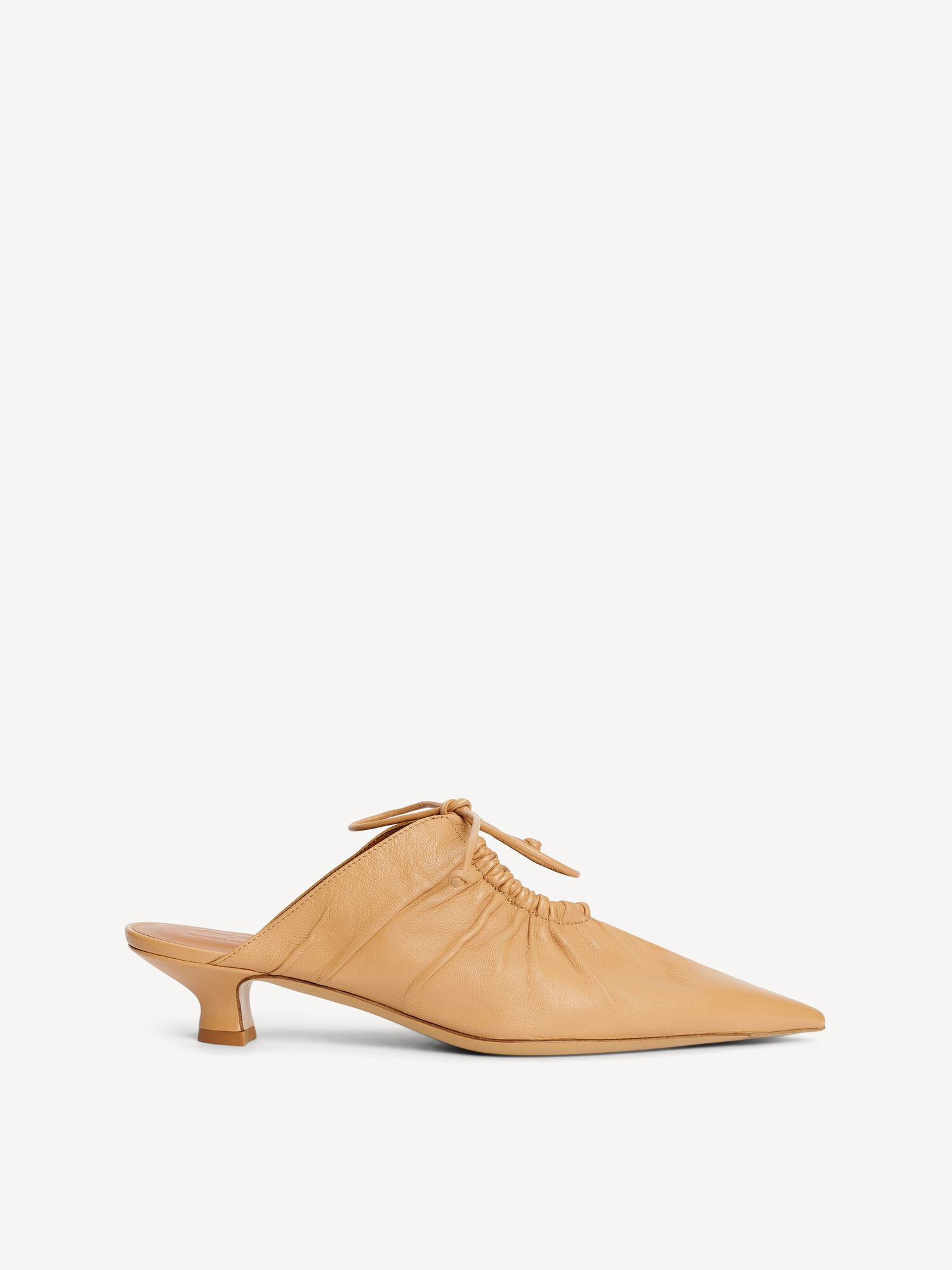 By Malene Birger Masey Leather Mules Shoes Sand Beige | UK_BB65890