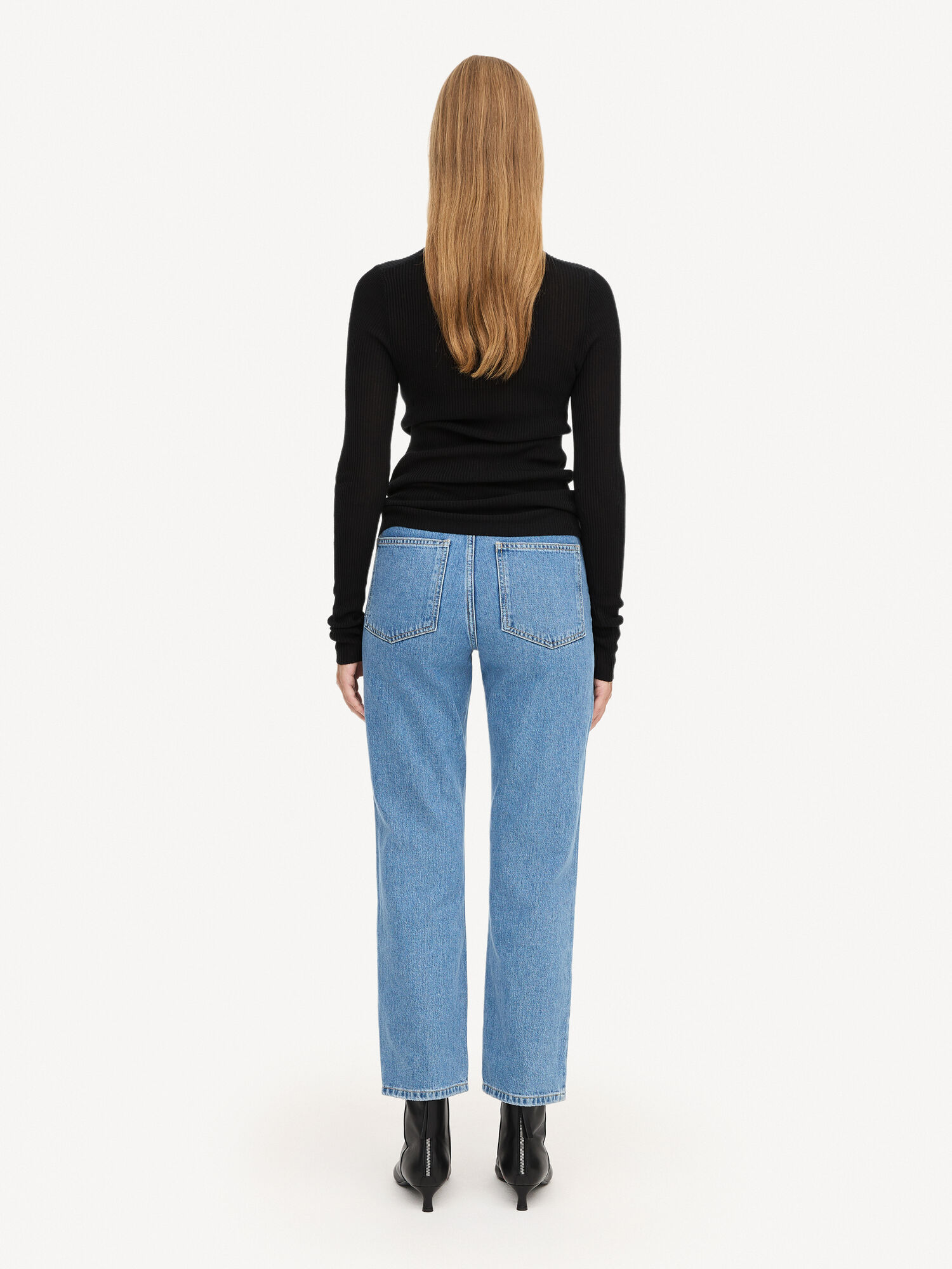 By Malene Birger Milium Organic Cotton Trousers Denim Blue | UK_BB78845